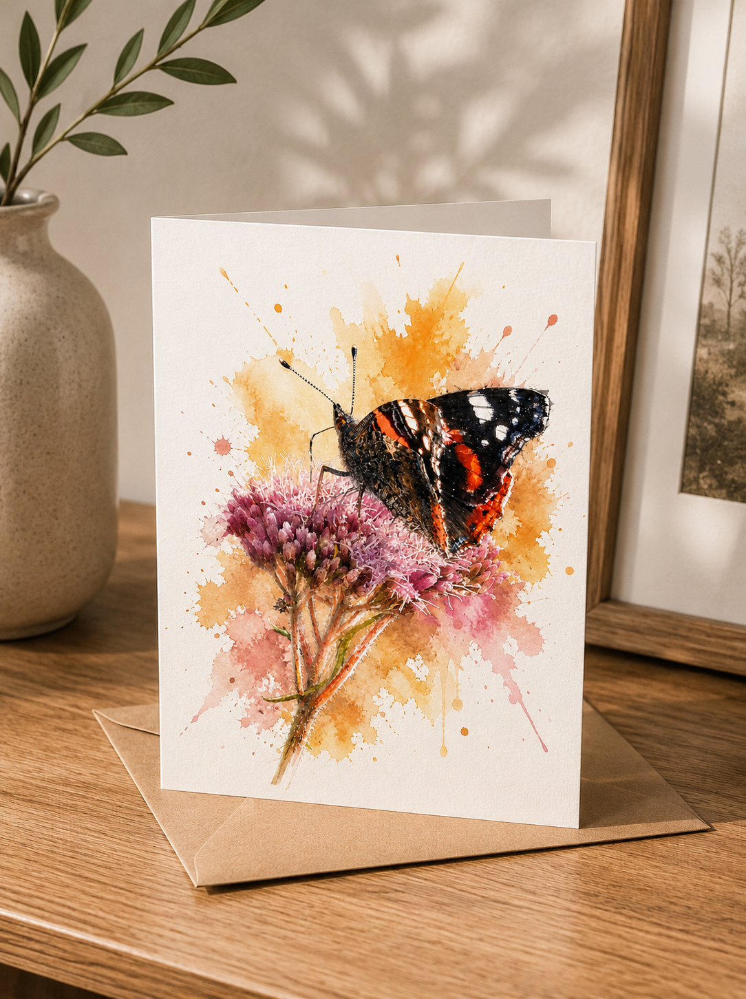 Watercolour Butterfly Card