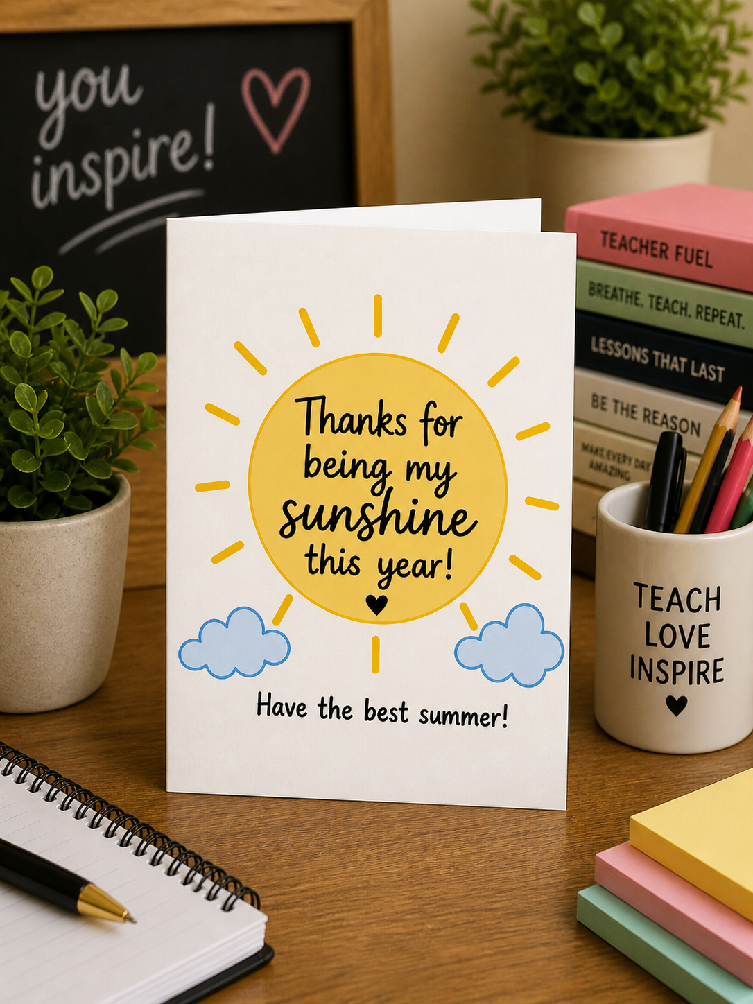 Sunshine Teacher Card
