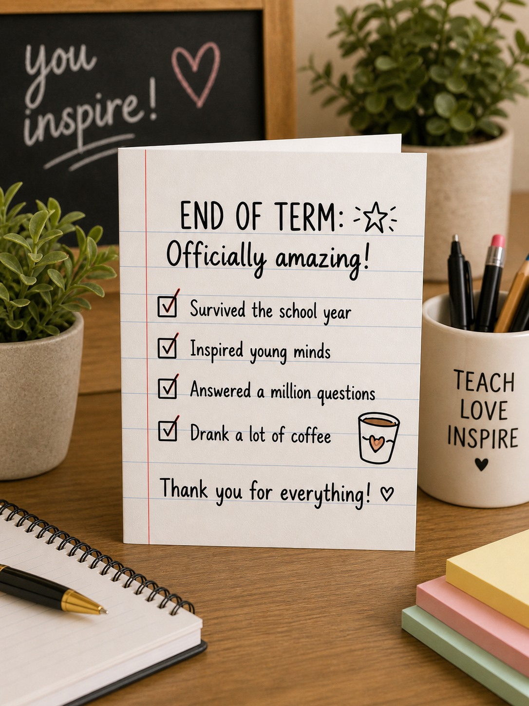 Notepad Teacher Card