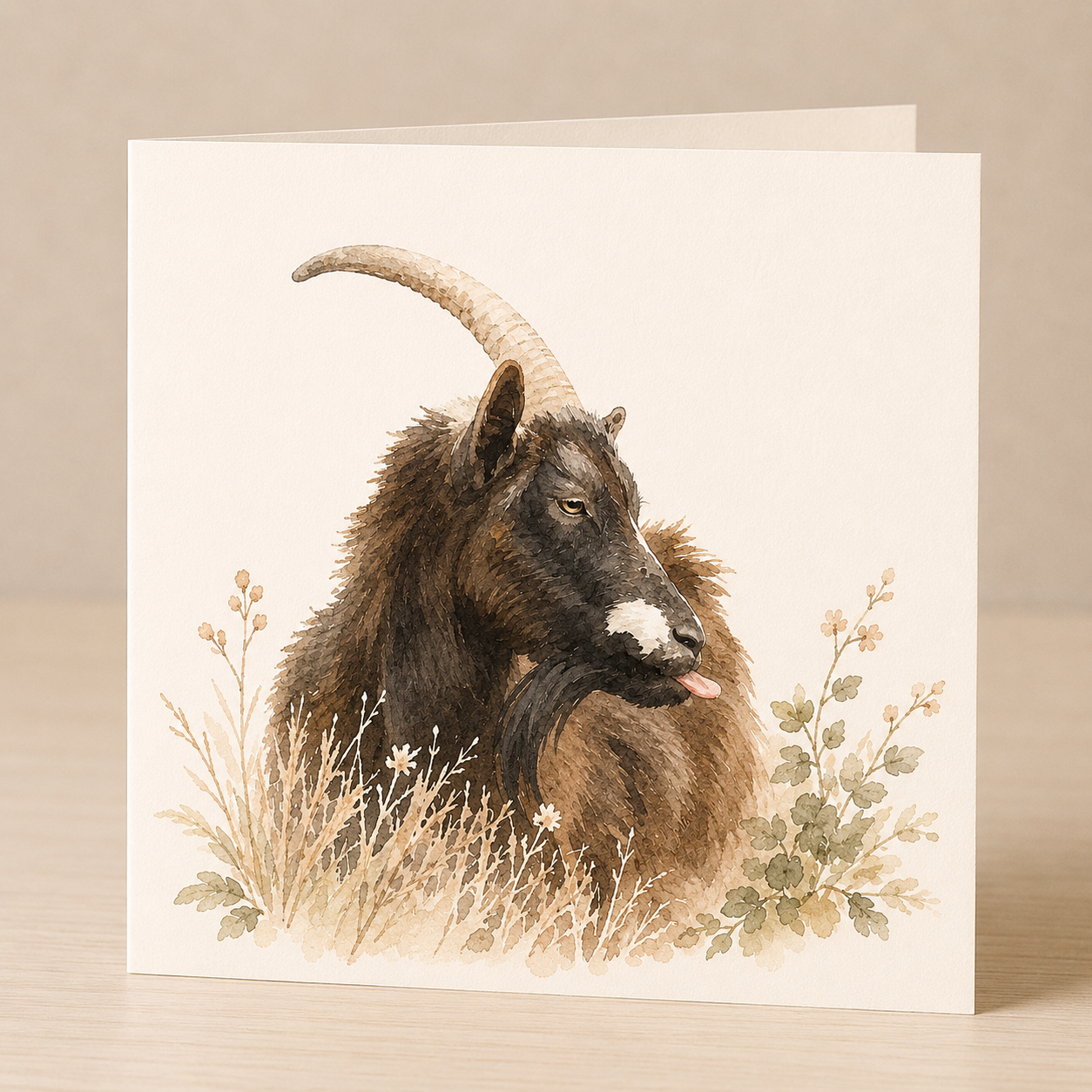 Cheeky Wild Goat Card