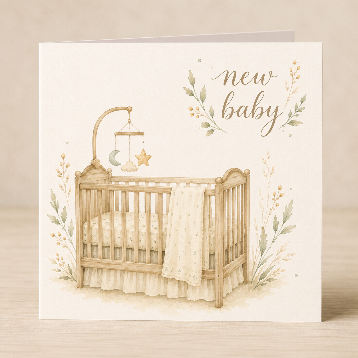New Baby Crib Card