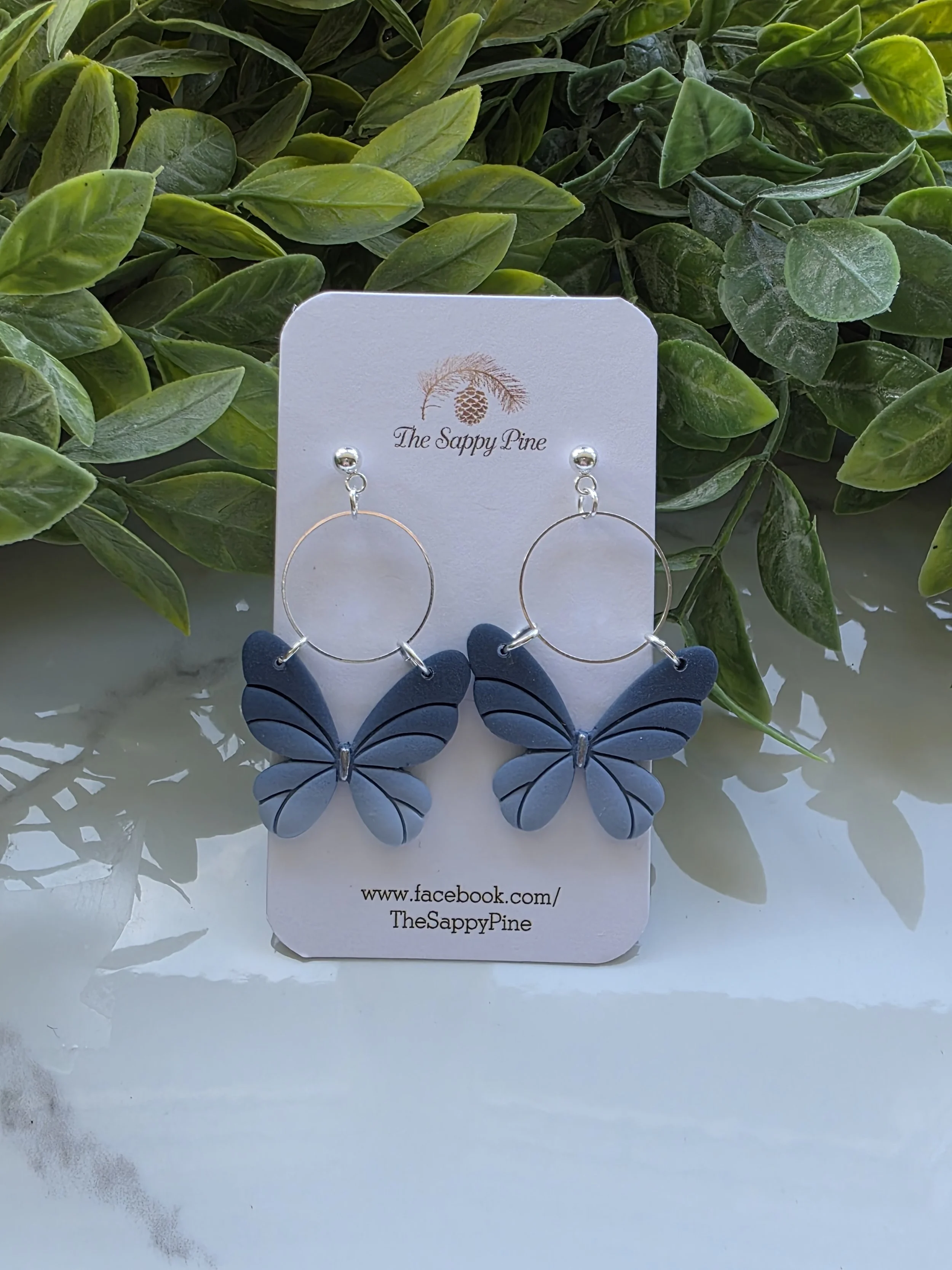 BLUE OMBRE DANGLE EARRINGS