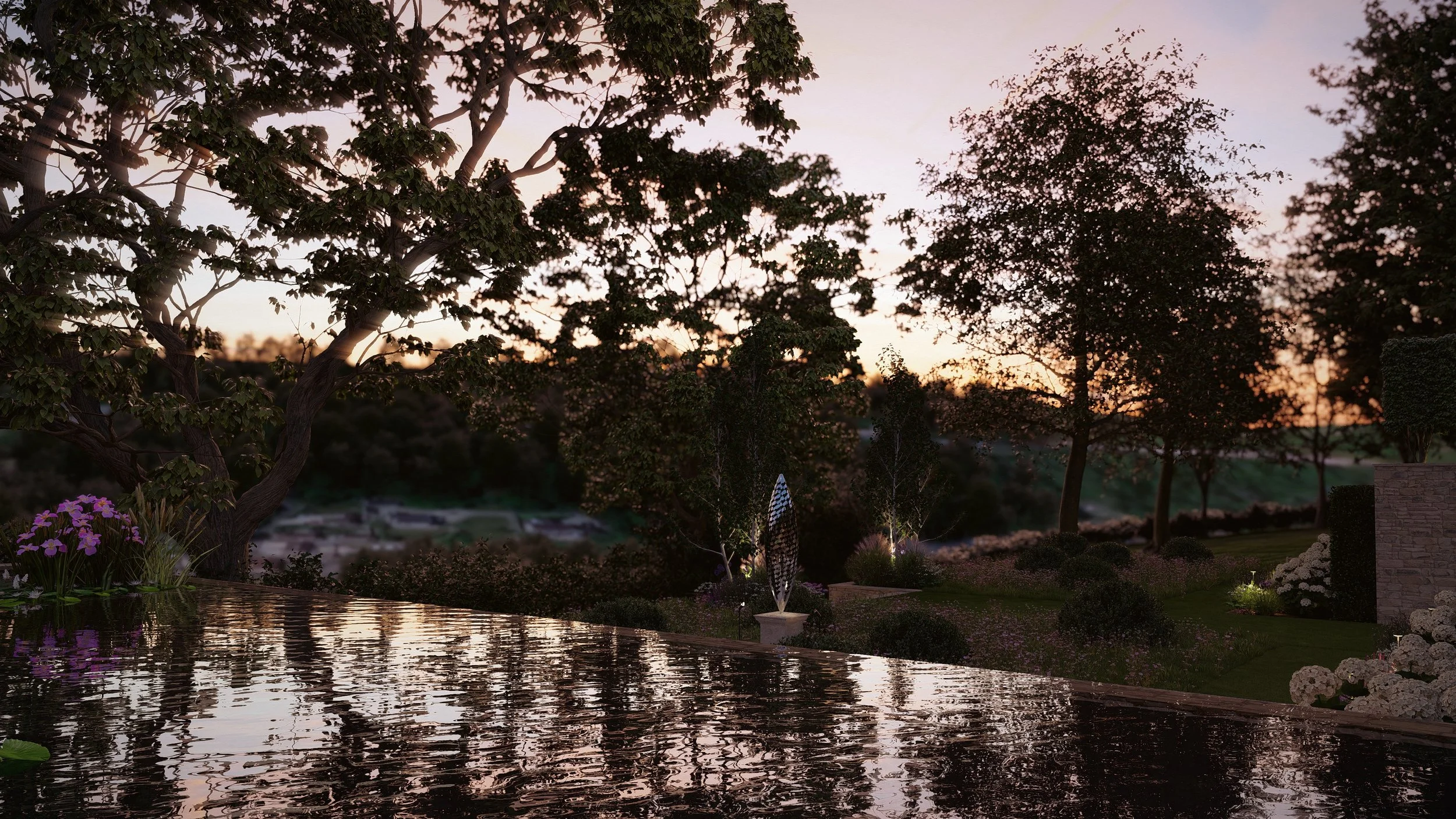 Visulisation Render (Natural Pool, Infinity Edge)