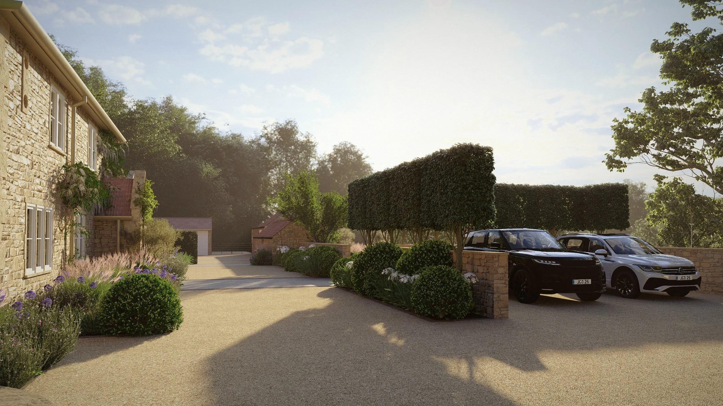 Visulisation Render (Driveway & Parking Area)