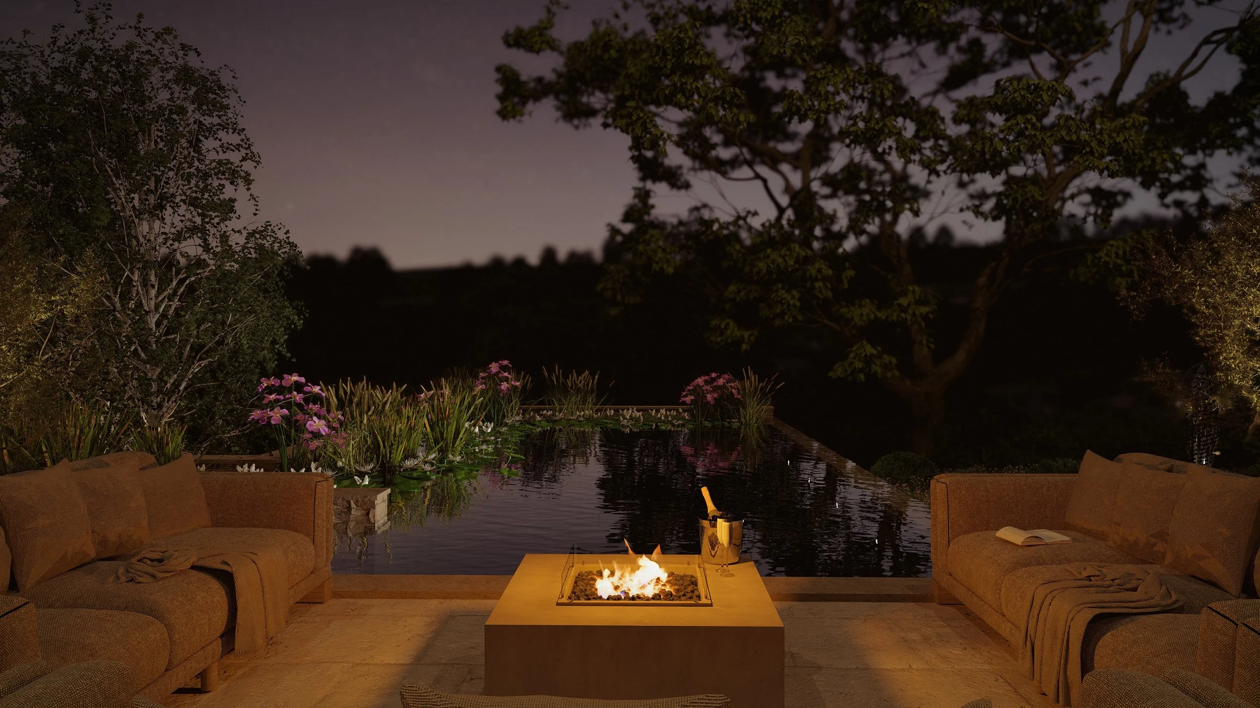 Visulisation Render (Natural Pool, Infinity Edge) (Lighting)