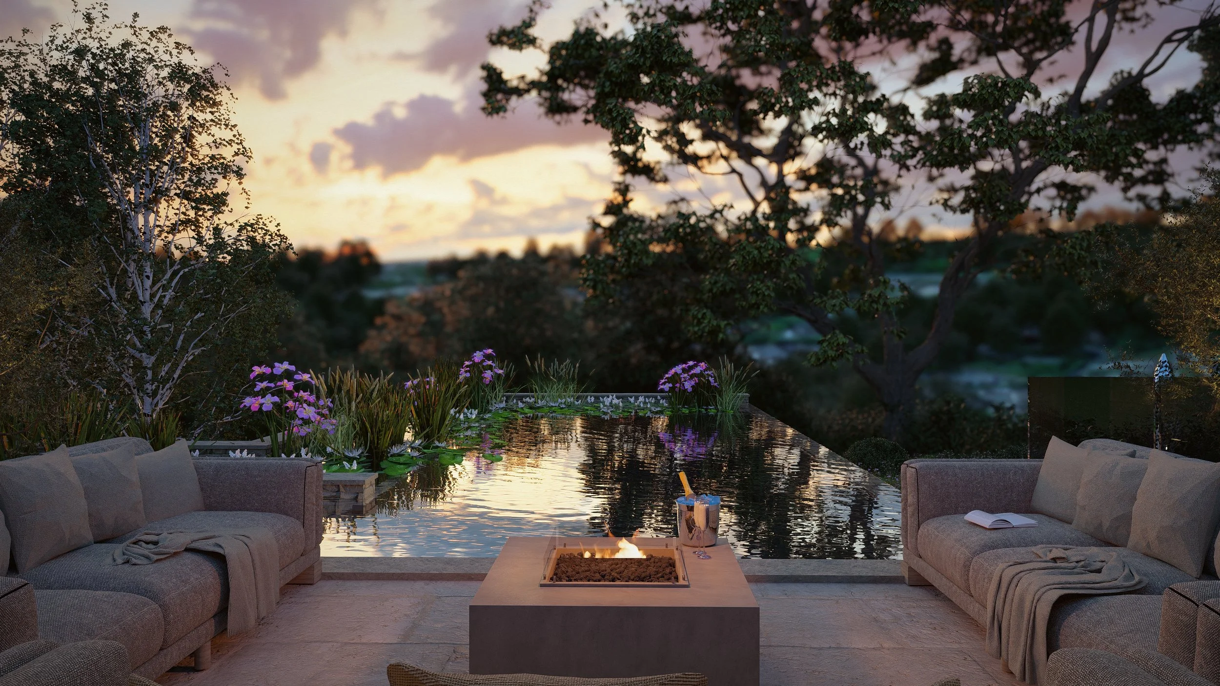 Visulisation Render (Natural Pool, Infinity Edge)