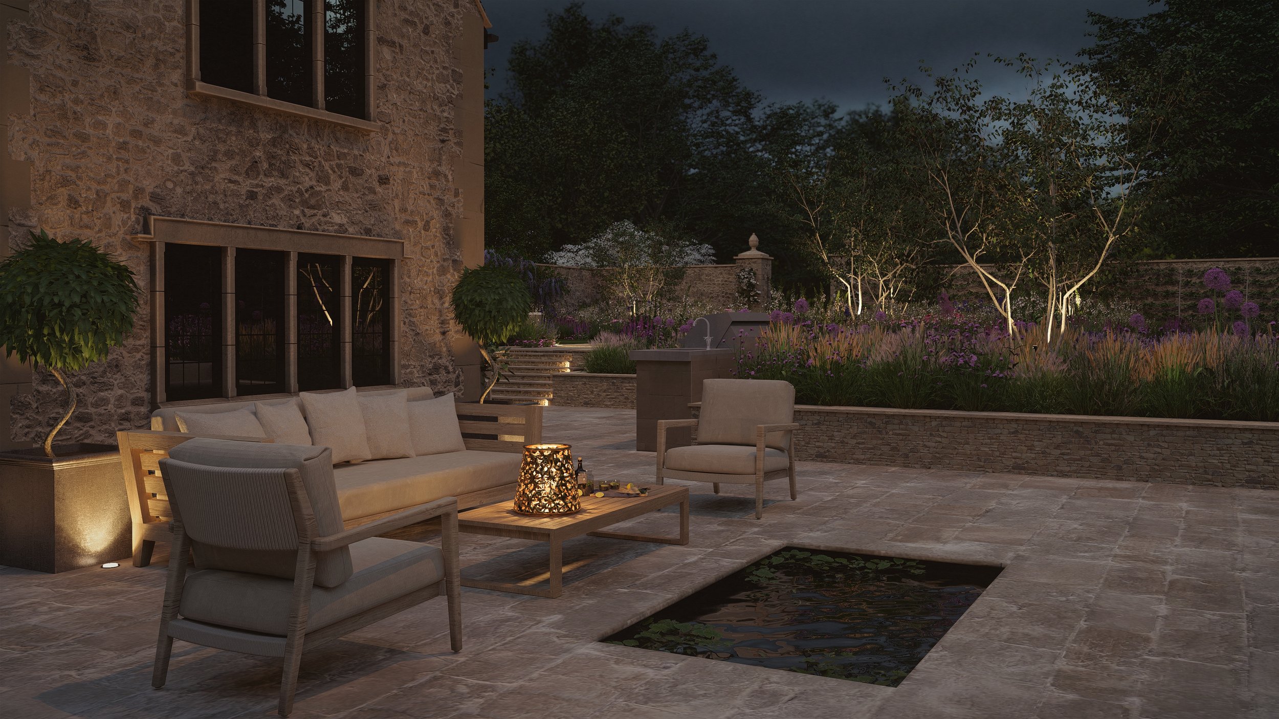 Visulisation Render (Night Lighting - Entertaining)