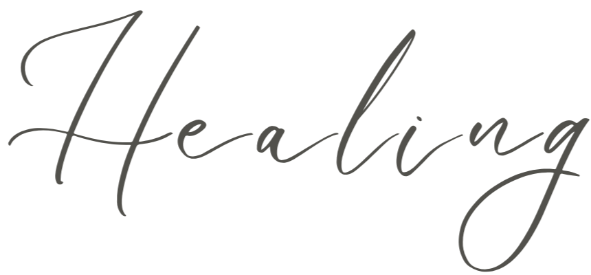 The word 'Healing' written in elegant cursive script.