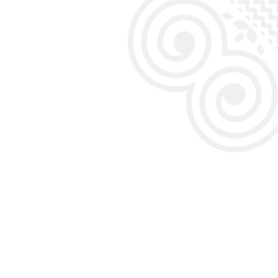 Empty white background with light gray swirling decorative patterns in the top right corner.