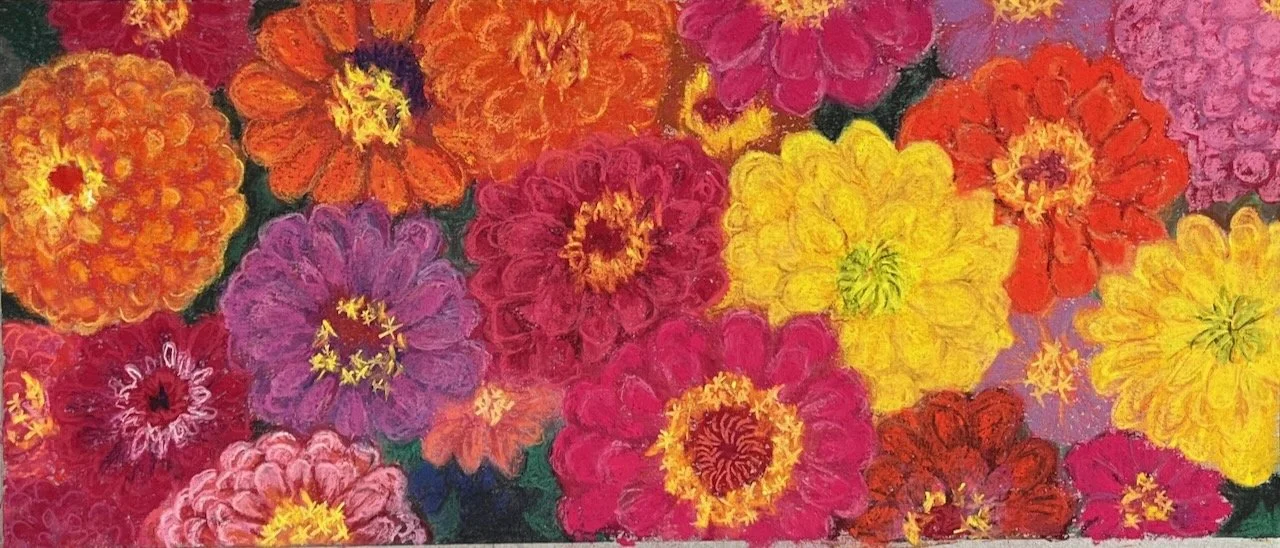 In Sandras Garten, Pastell, 11x26 cm