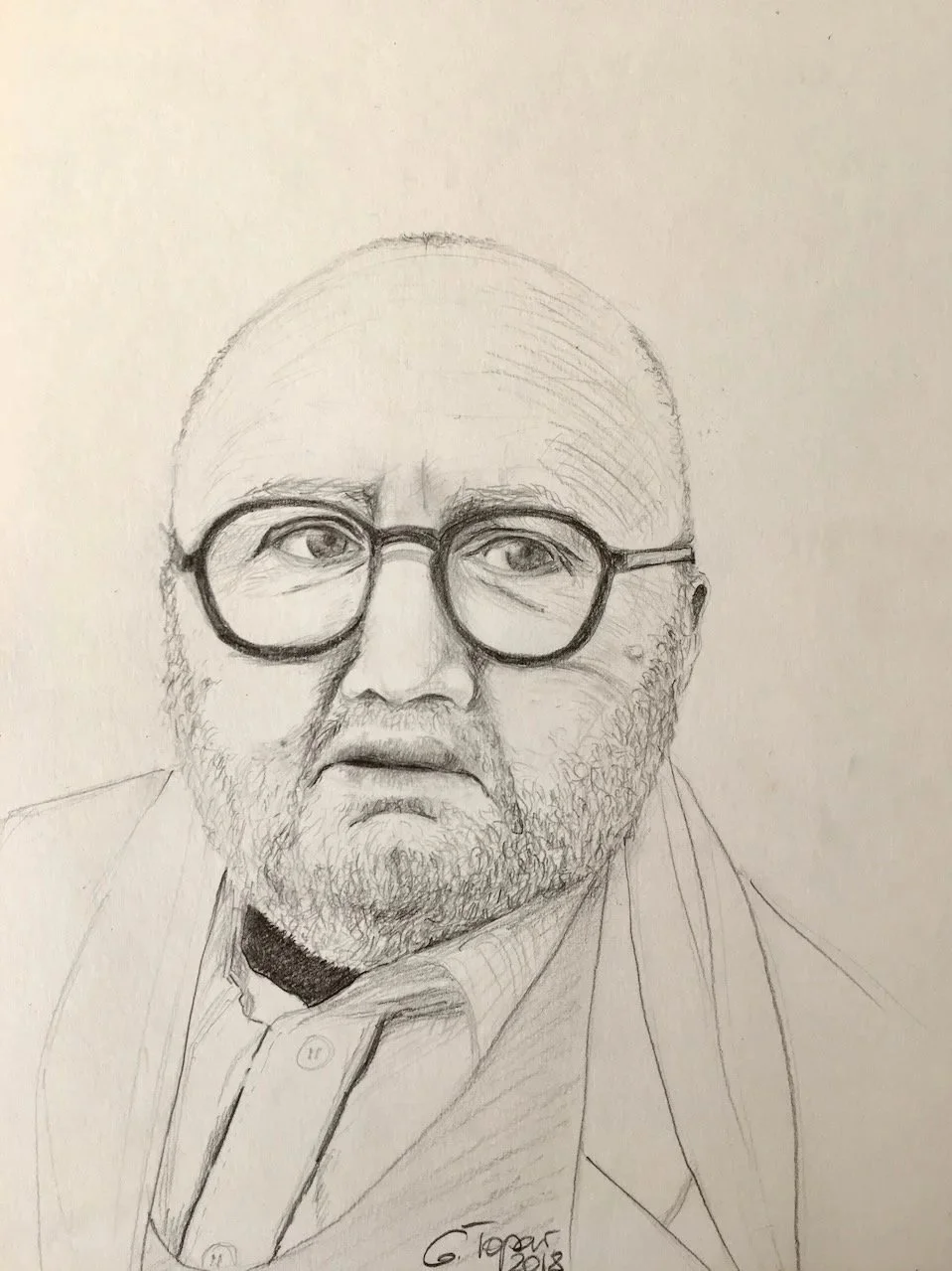 Der Essayist, Bleistift auf Papier, 25x20 cm