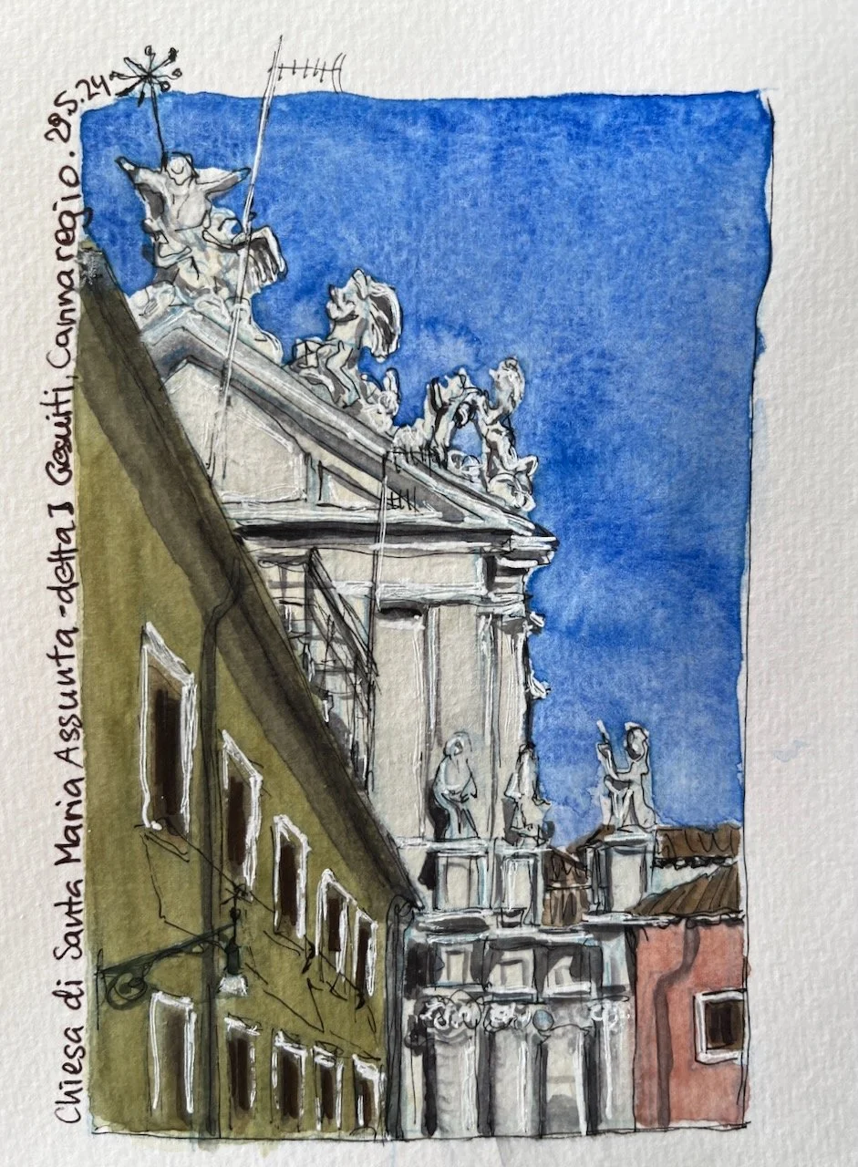 I Gesuiti, Cannaregio, Venezia, Urban Sketch, 15x12 cm