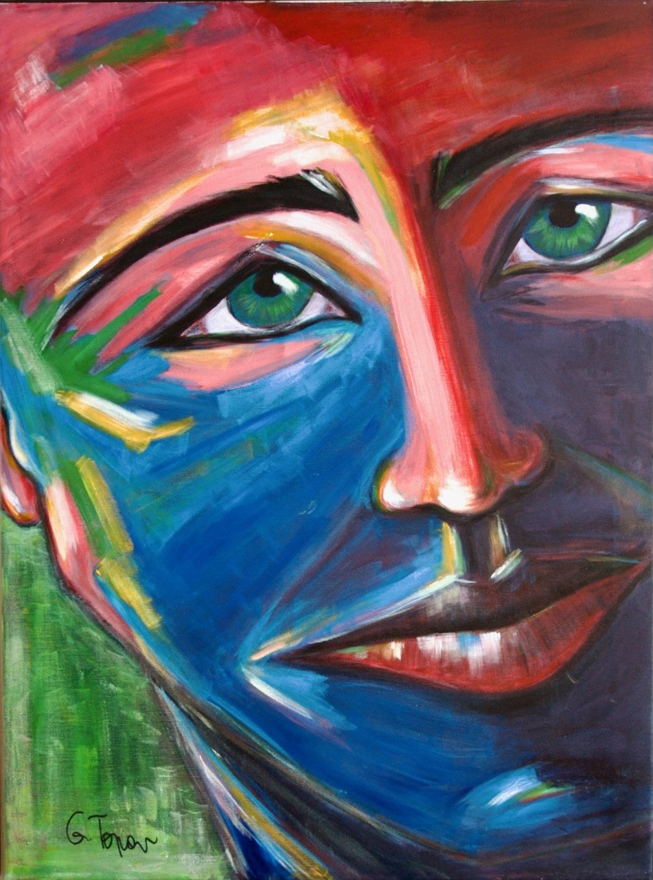 Er oder Sie? Acryl auf Leinwand, 80x60 cm