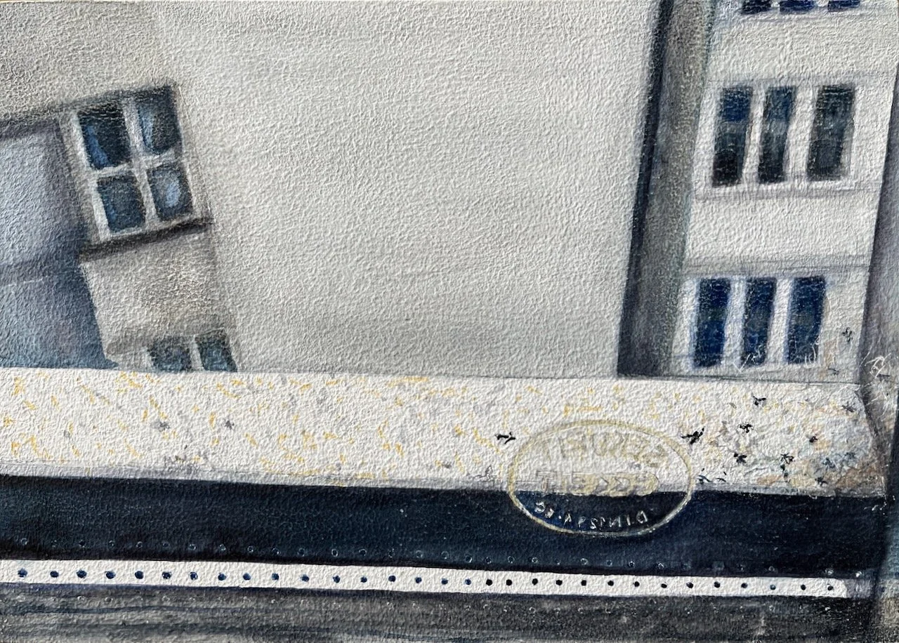 Der Hinterhof, Aquarell auf Malplatte, 21x29,5 cm