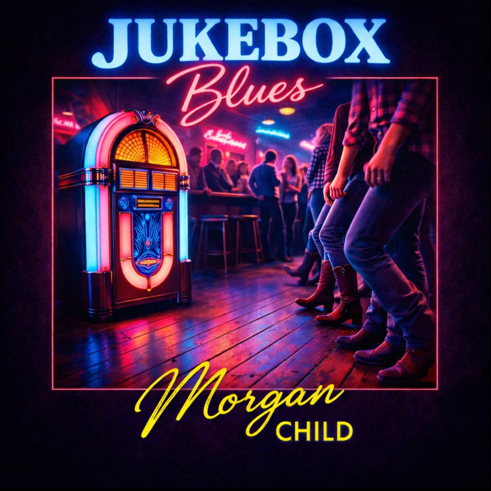 Classic Country Jukebox honkytonk line dance blues, one-night stand barroom drinking music, "Morgan Child" "Jukebox Blues" is classic country "Charlie Rich" storytelling