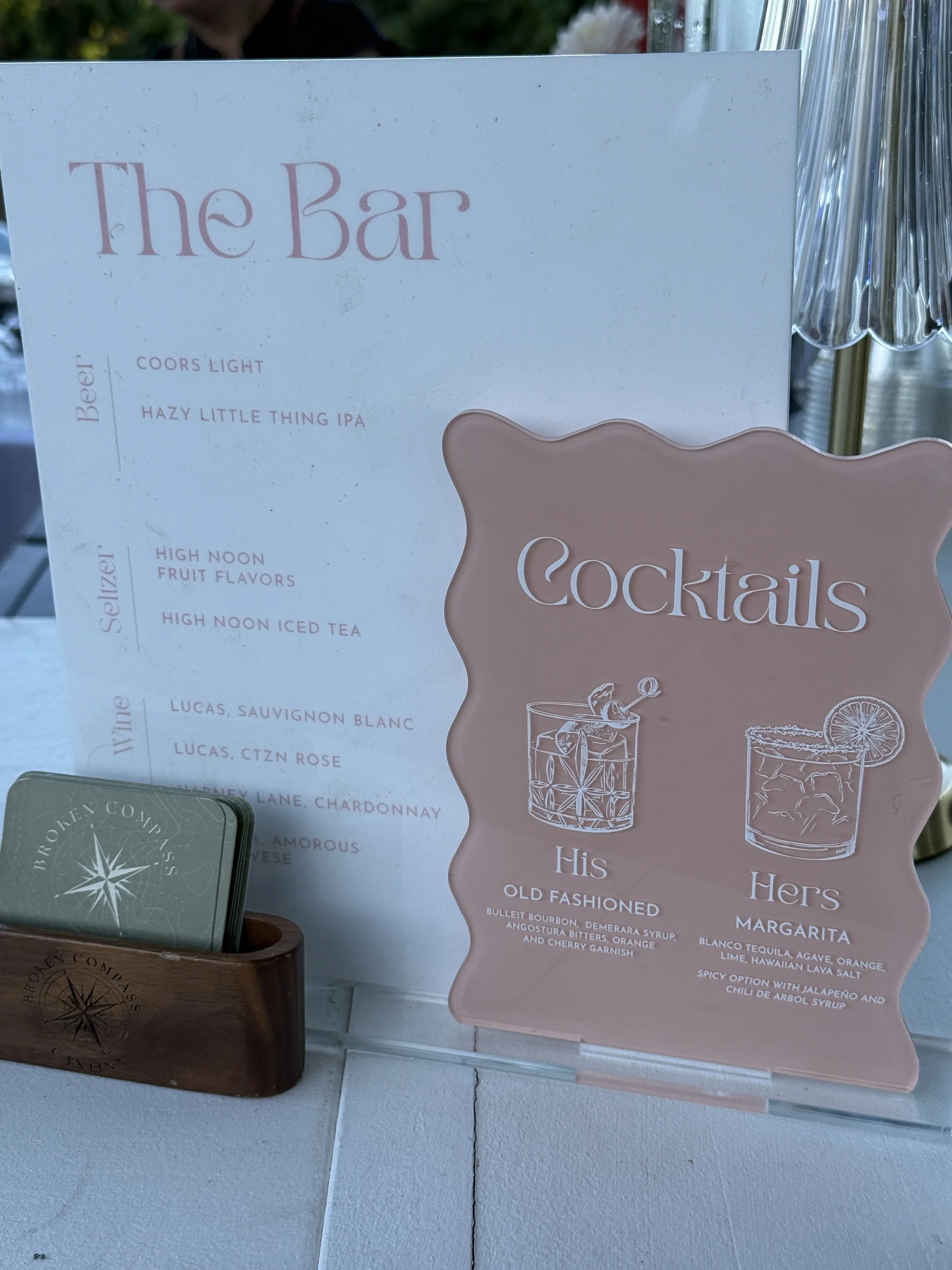 Bar Menu - Lodi Wedding