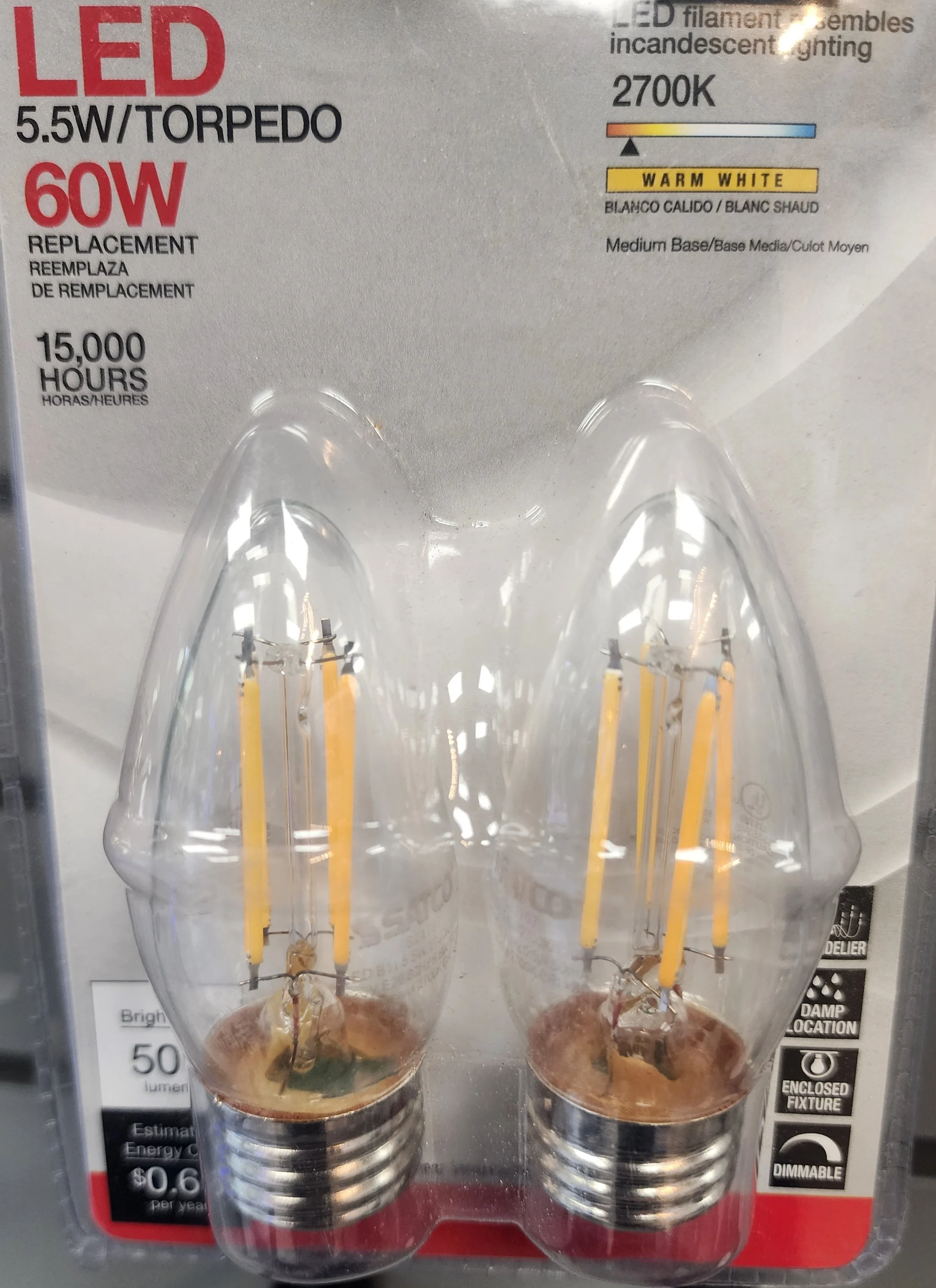 LED torpedo 2700k 60 W EQ.