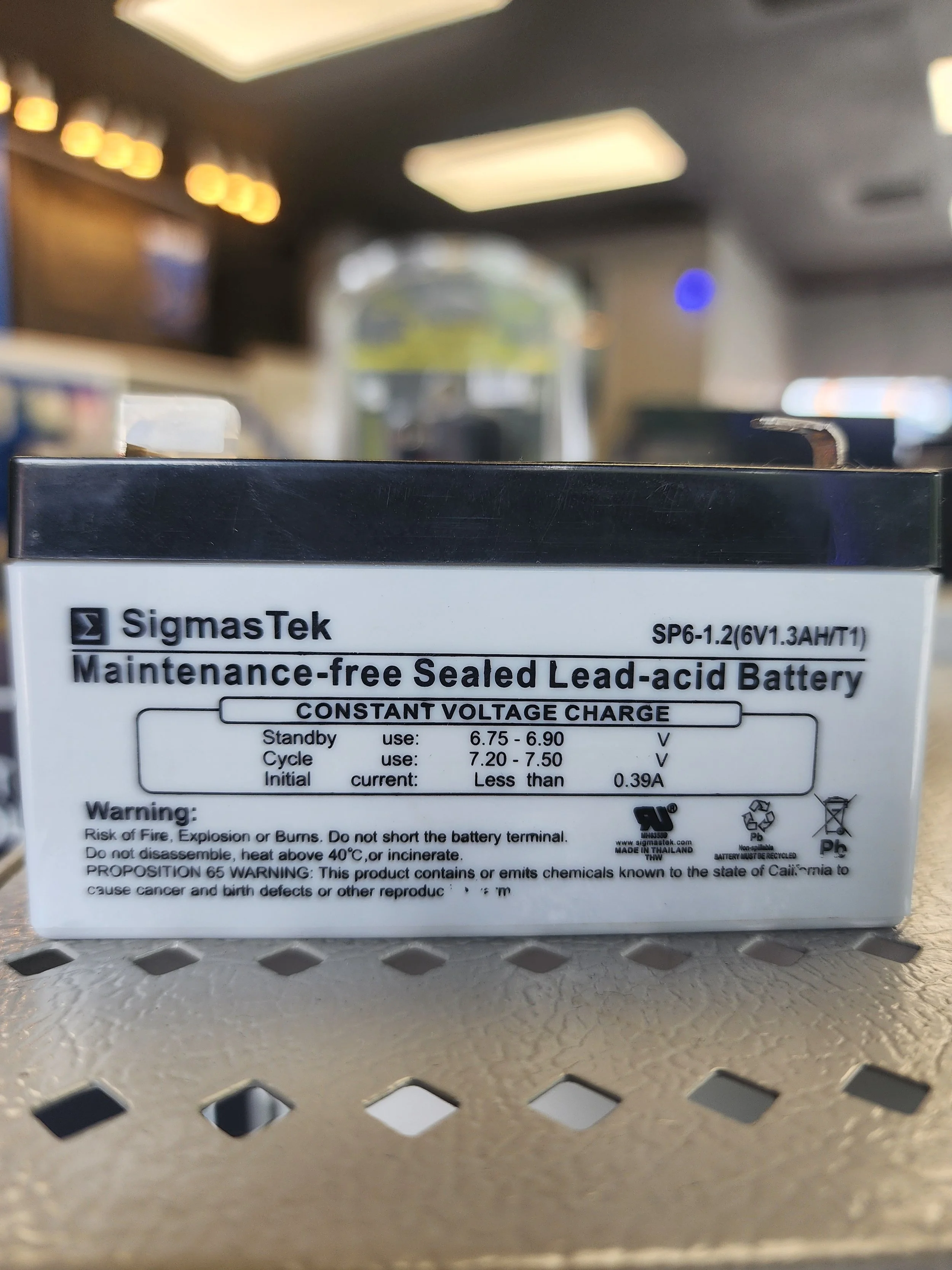 SLA6-1.2 6V 1.2 Amp SLA Battery