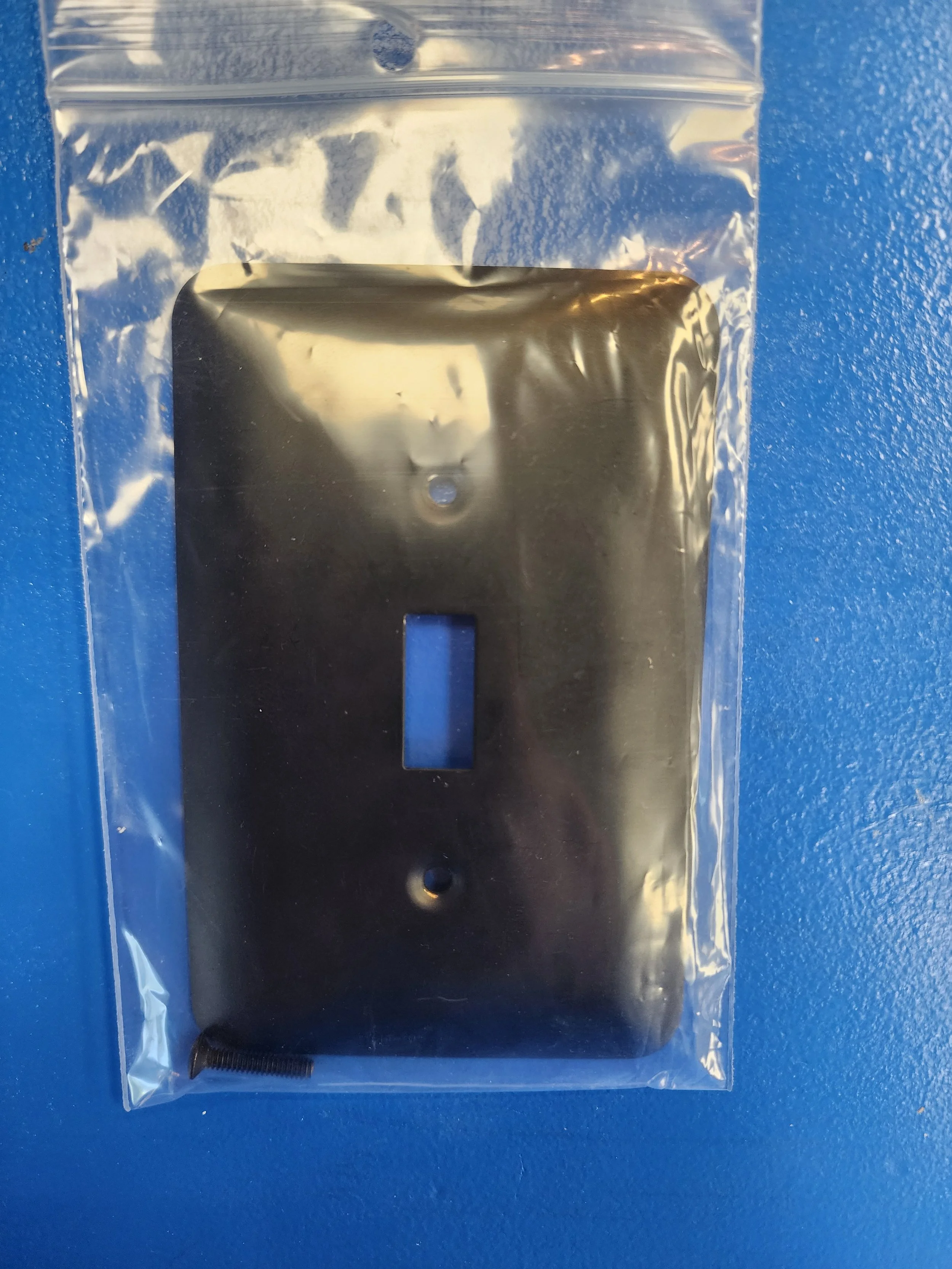 metal switch cover plate black