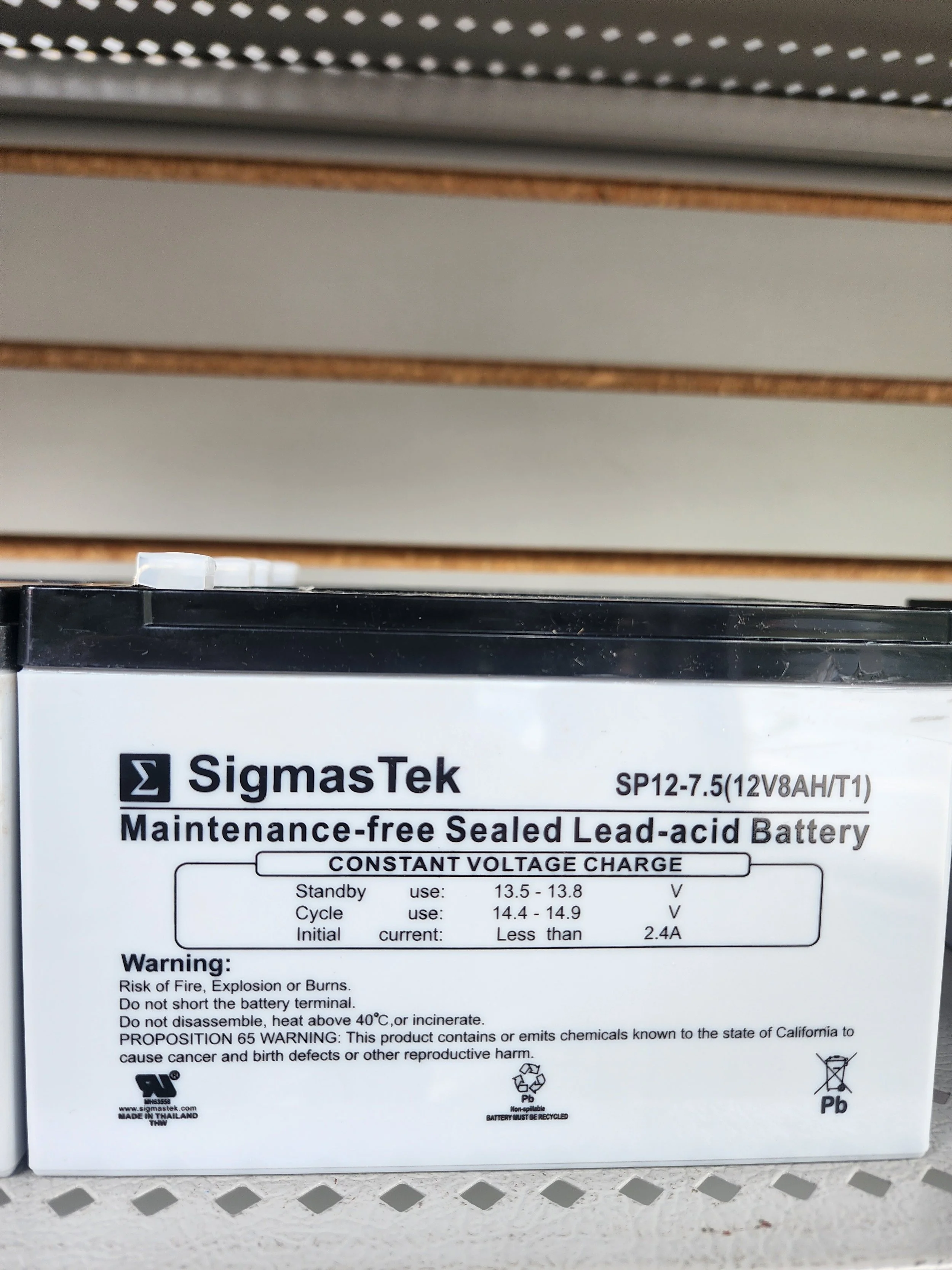 SLA12-8F1 12V 8 AH SLA Battery