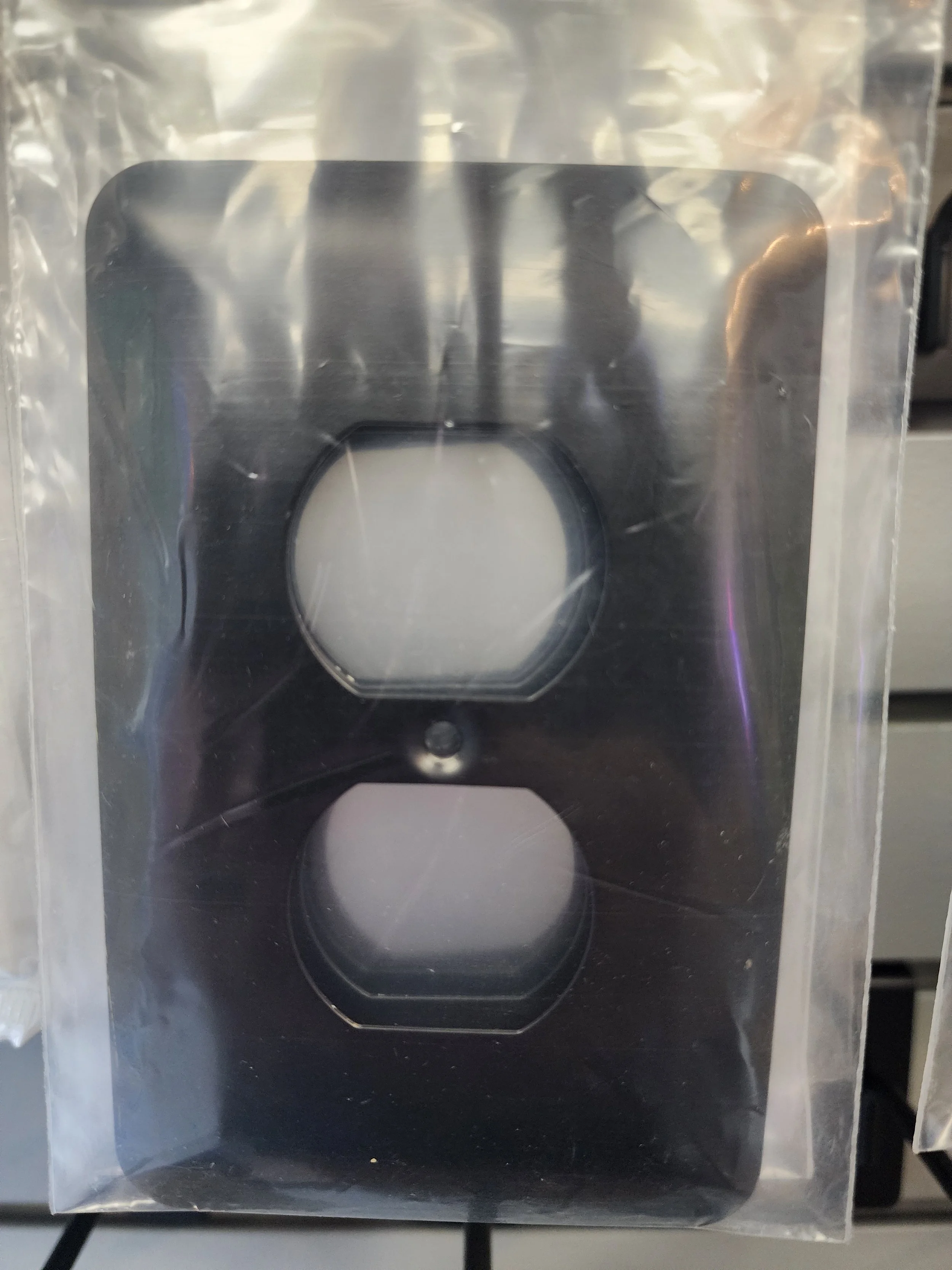 Metal Outlet Cover Plate Black