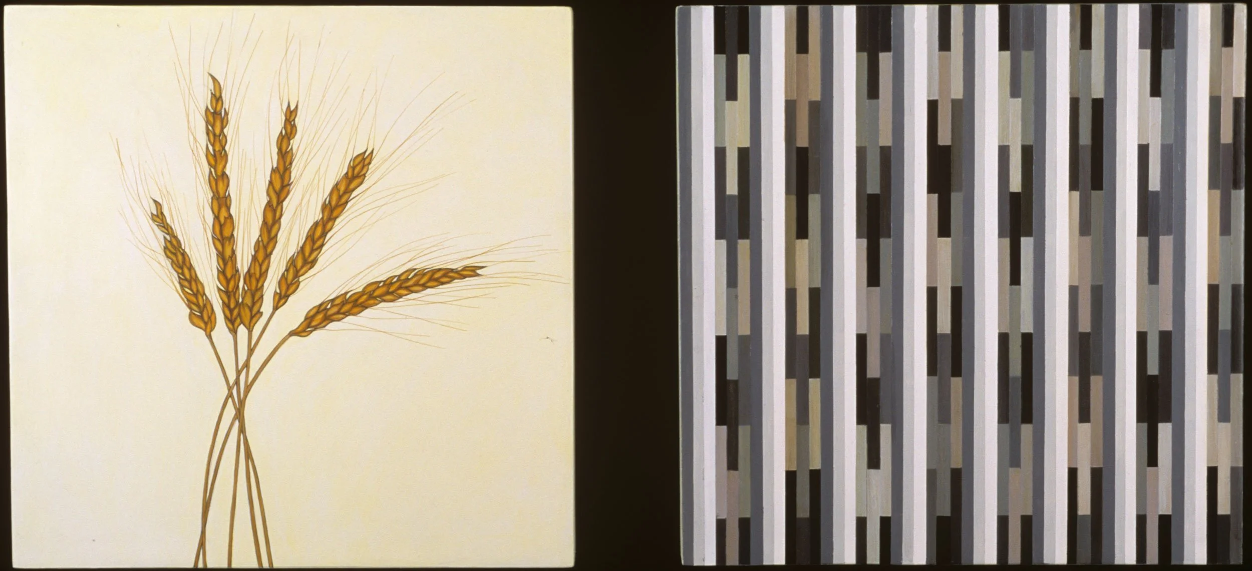  Wheat Haiku #3 (Diptych)  
12 x 12 inches each 
Acrylic on panel 
2000 [Earlier Work]