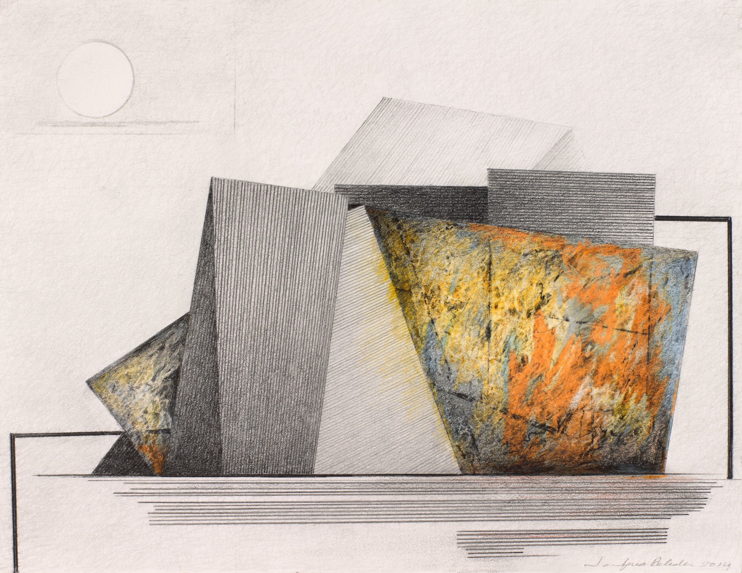  Untitled (from the series Enigma)  
9 x 11.75 inches 
Graphite and colored pencil on paper 
2014