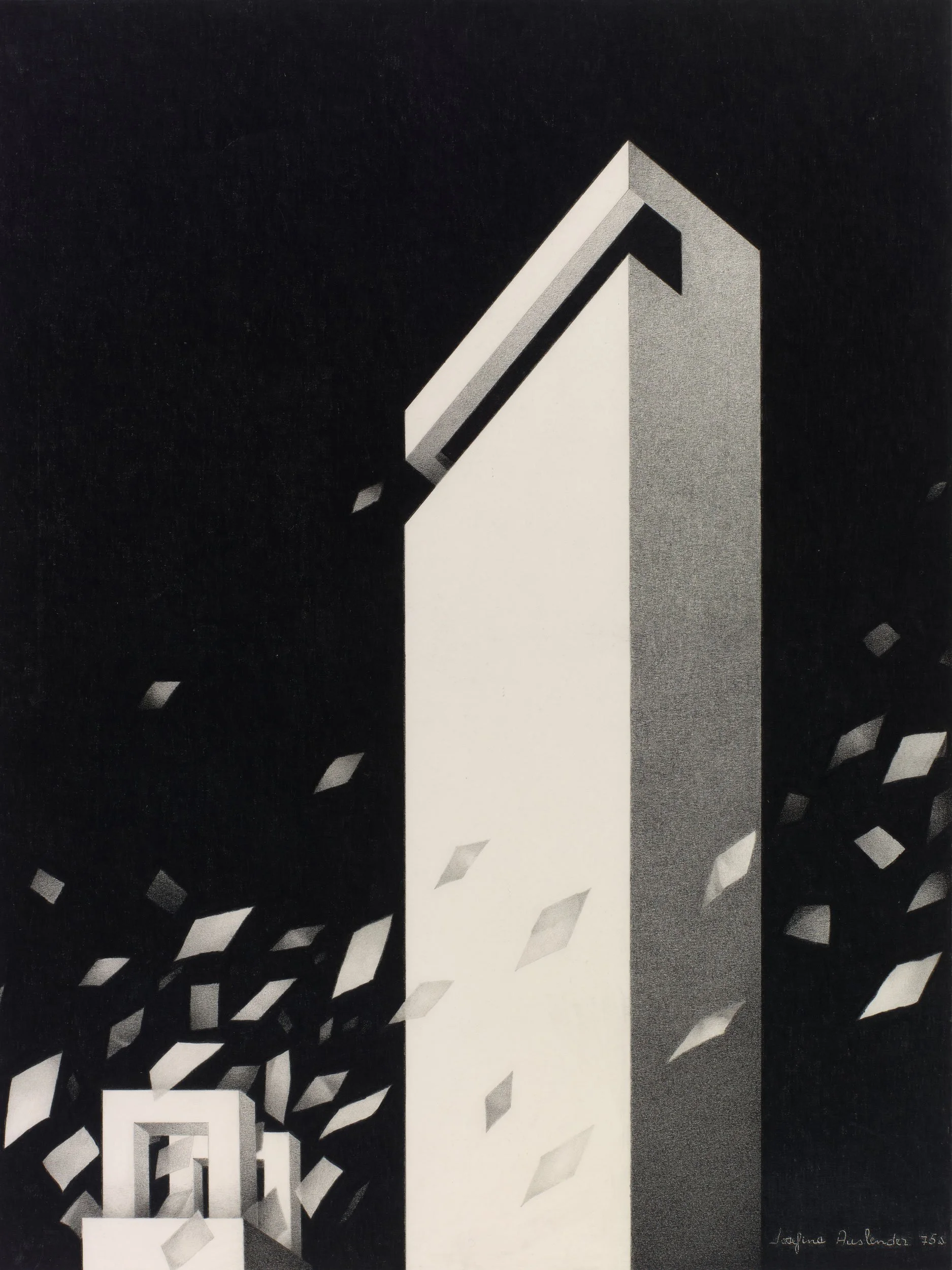 Untitled (from the series La Ciudad)  
23 x 18 inches  
Graphite on paper 
1976