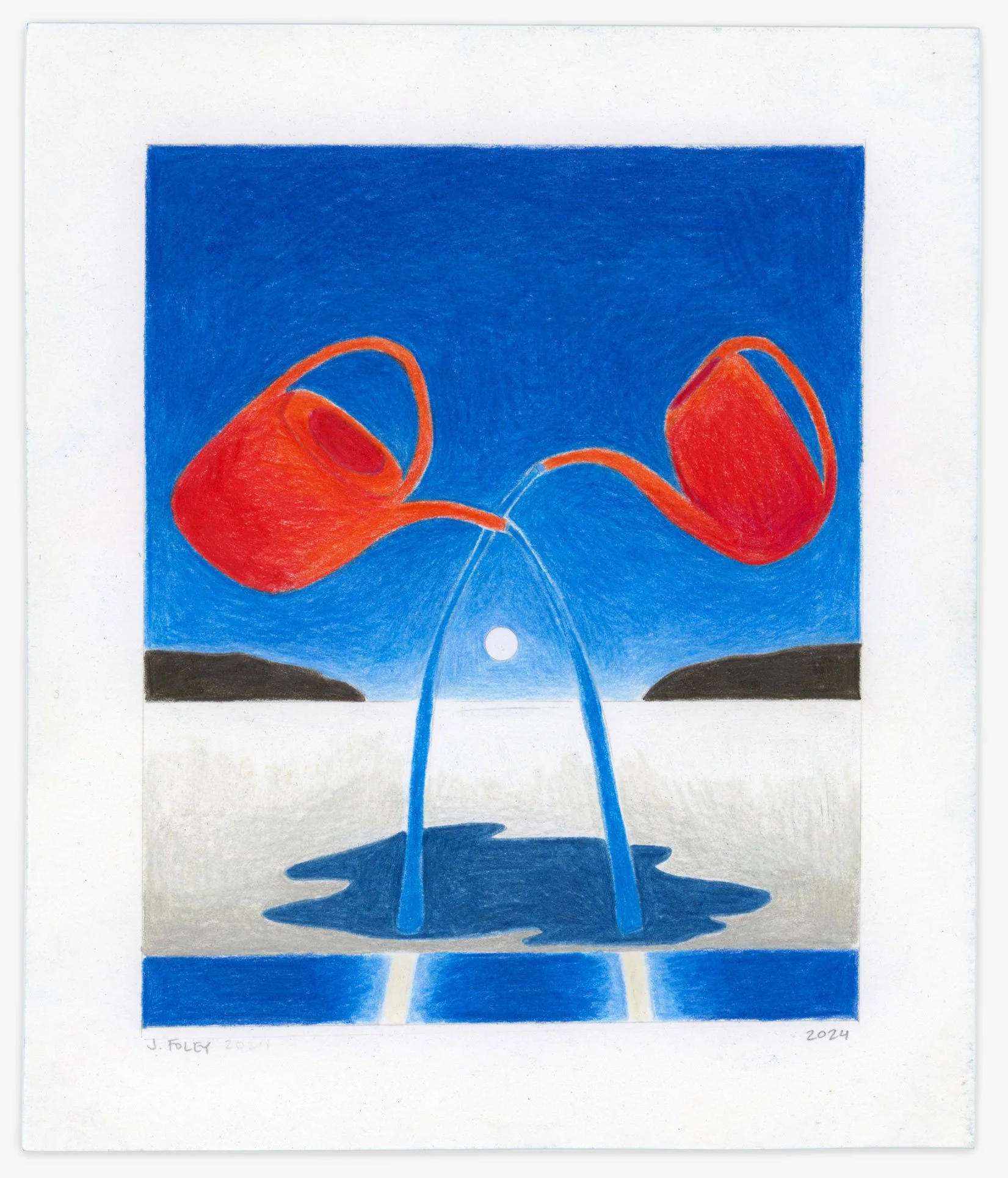  Twin Fountains  
7 x 6 inches 
Colored pencil on paper 
2024 [sold]