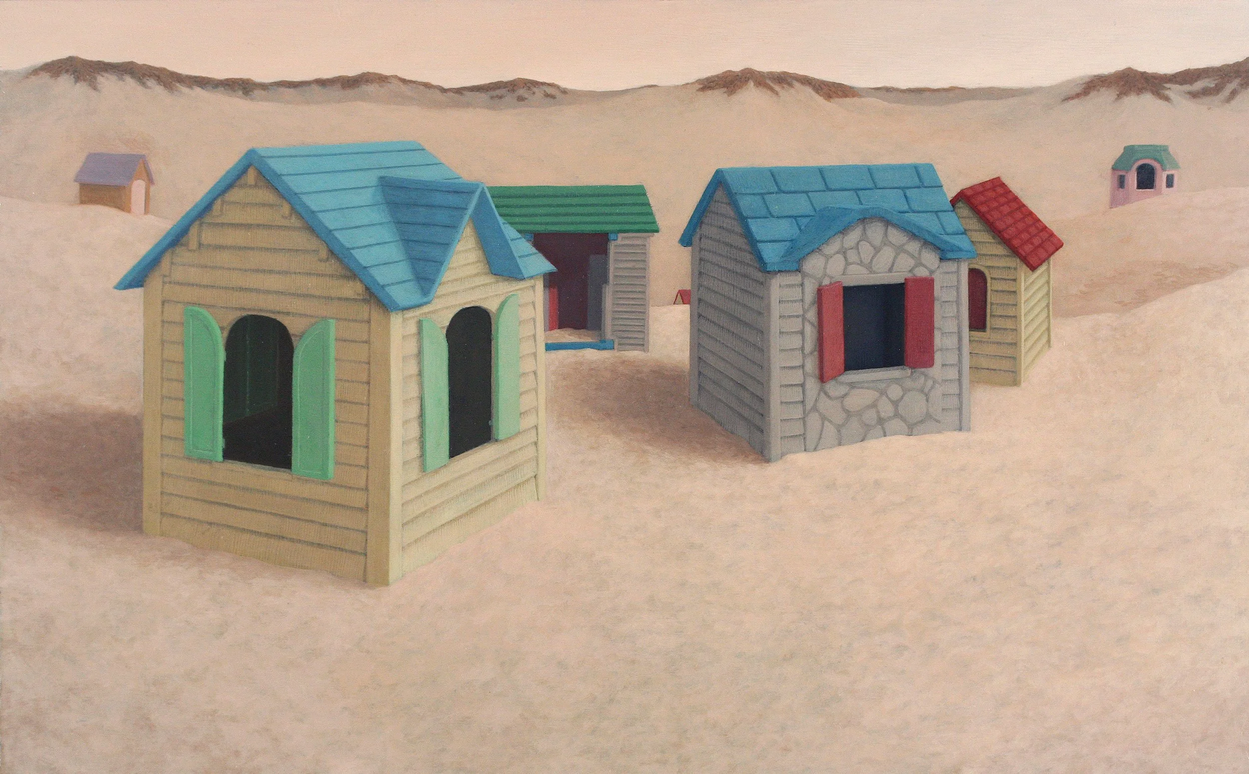  Houses  
7.75 x 12.5 inches 
Oil on MDF 
2012