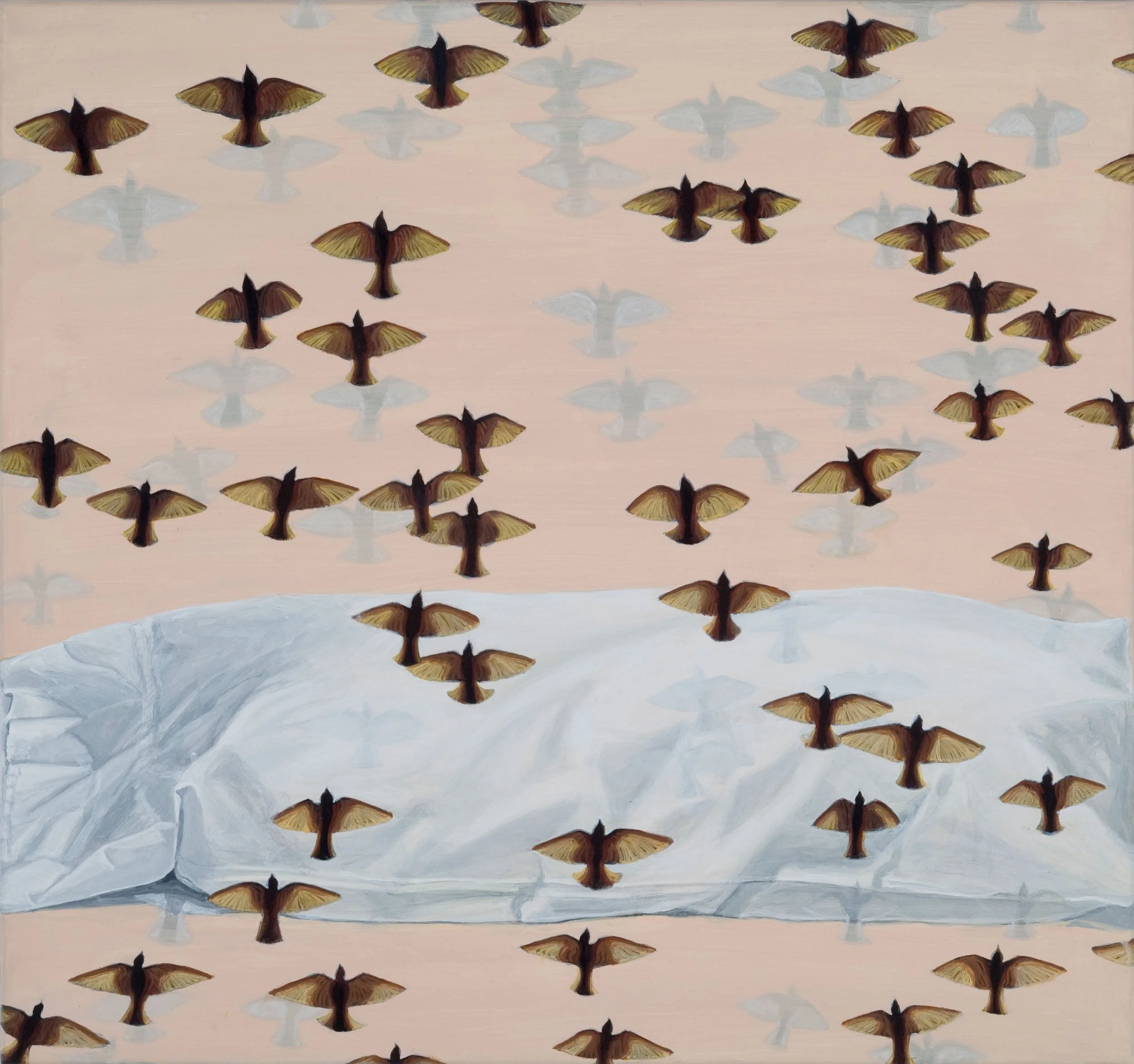  Flying Up  
16 x 15 inches 
Acrylic on panel 
2011 [Earlier Work]