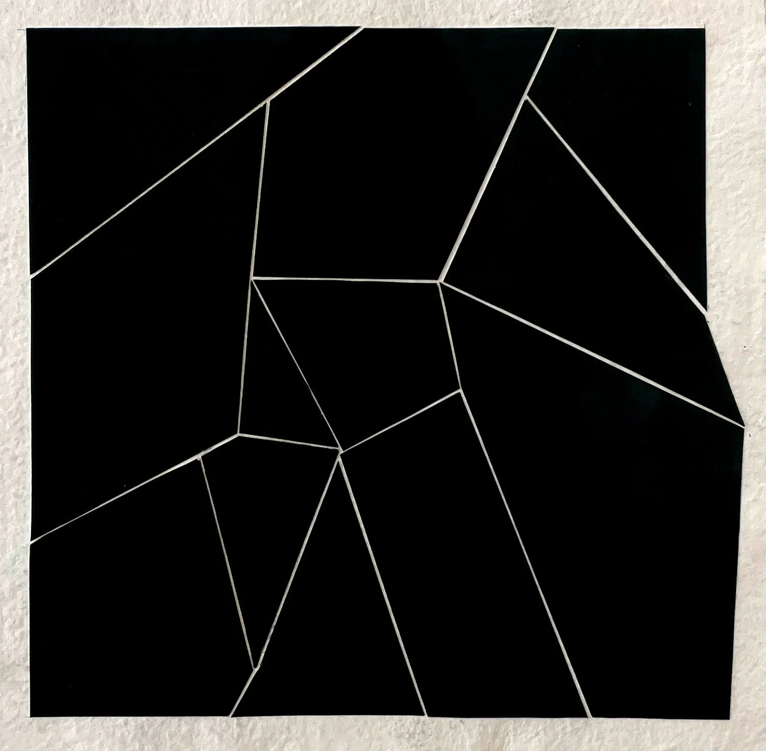  Untitled (Black Collage 11)  
20.25 x 20.25 (framed) 
Gouache on Fabriano collaged on Shinzen paper 
2014