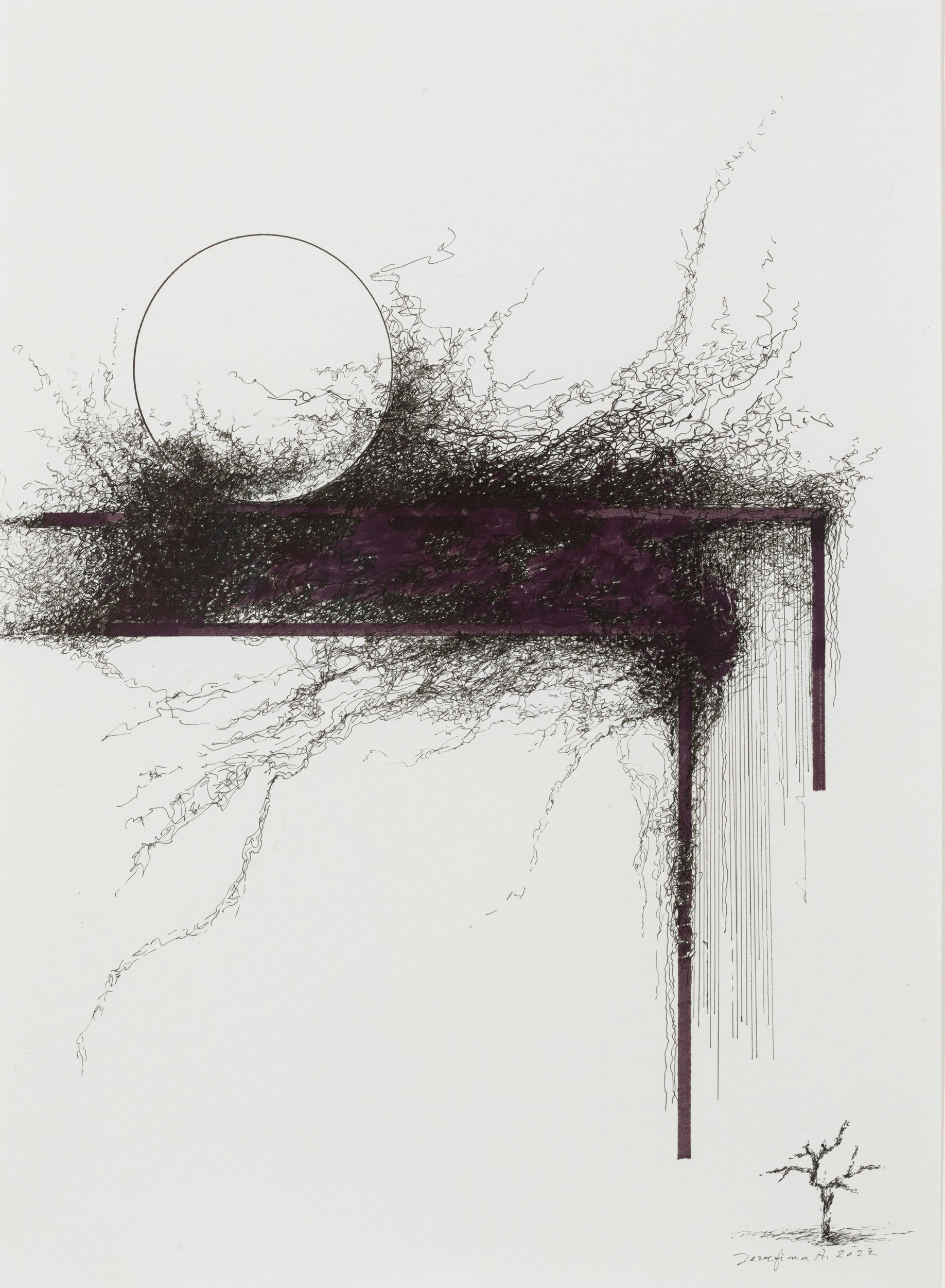  Wind (08)  
22 x 18 inches (framed) 
Ink on paper 
2022