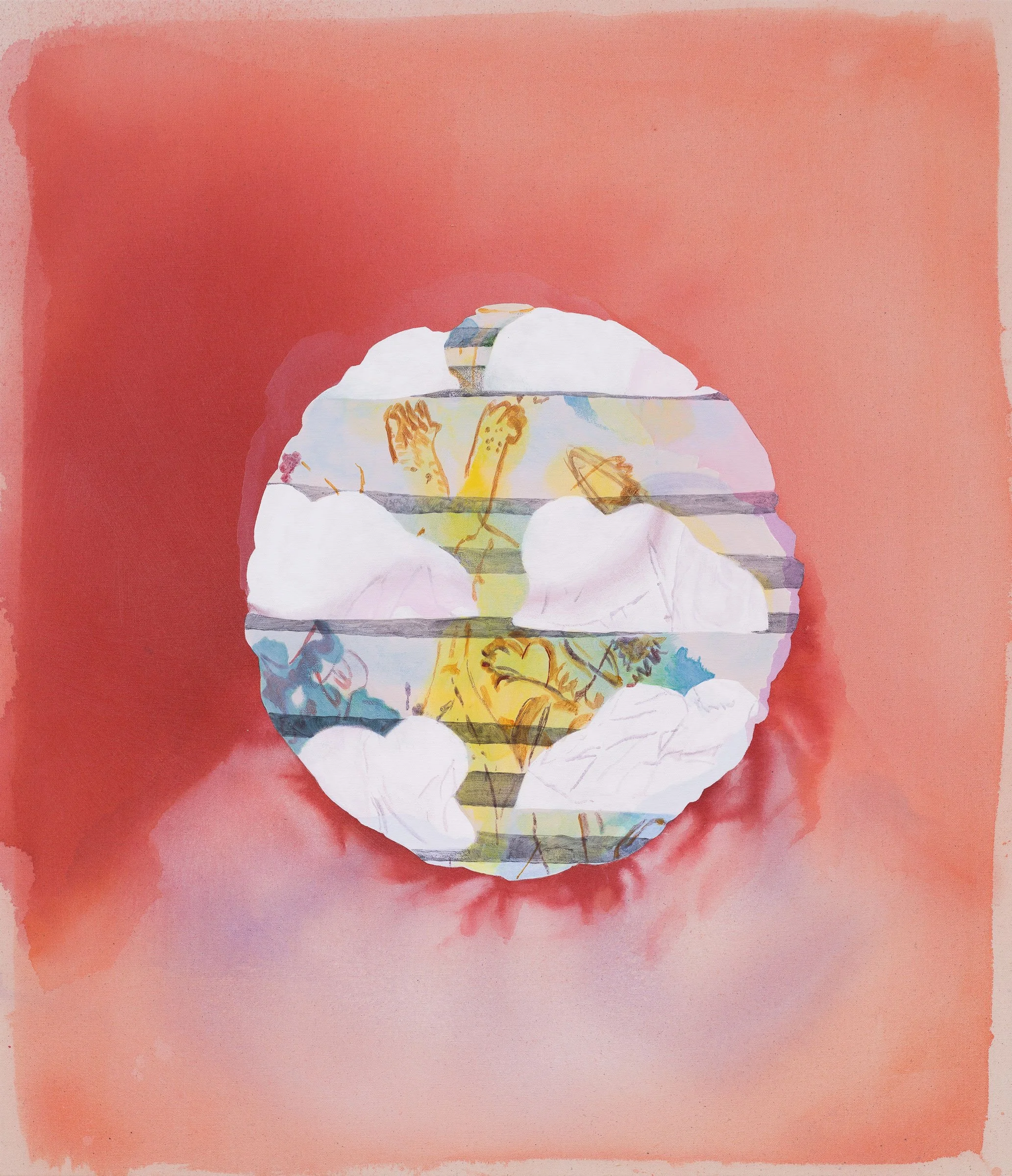  sungazer  
34.25 x 28.5 inches 
Acrylic and vinyl paint on canvas 
2026