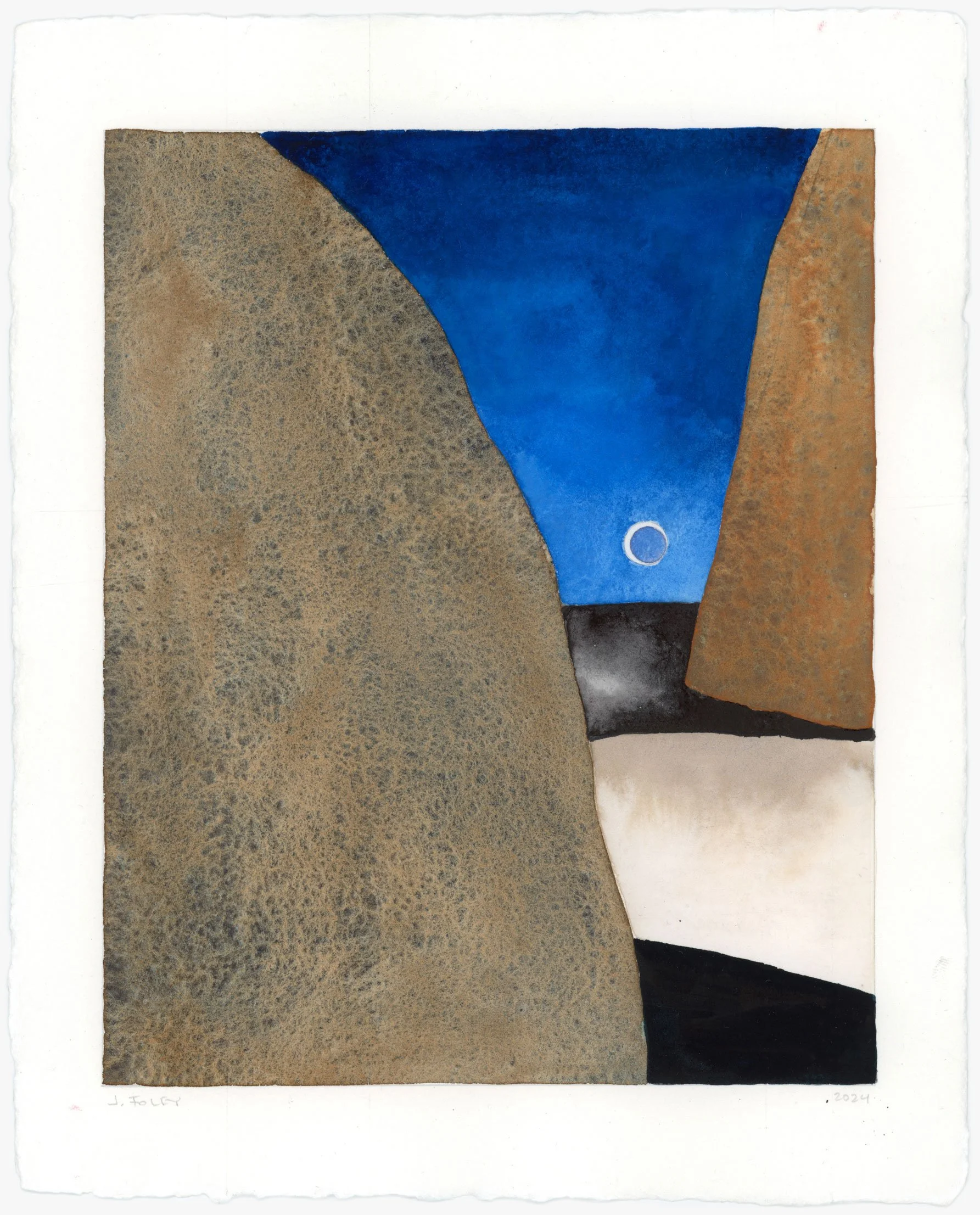  Beyond Two Hills (no. 2)  
10 x 8 inches 
Gouache on paper 
2024