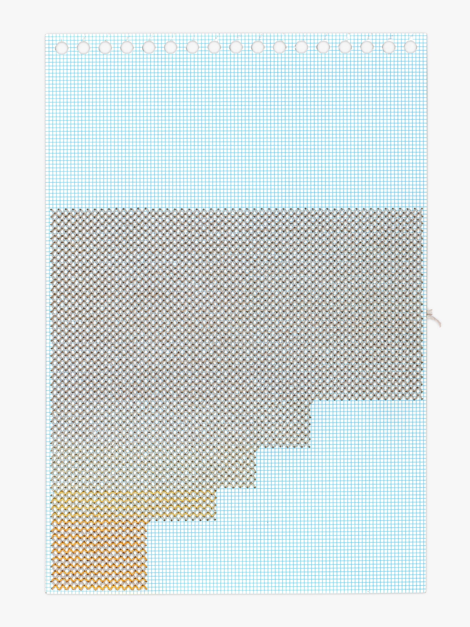  Novella no. 24  
6 x 4.25 inches 
Thread and graphite on graph paper 
2024 [stitchworks]