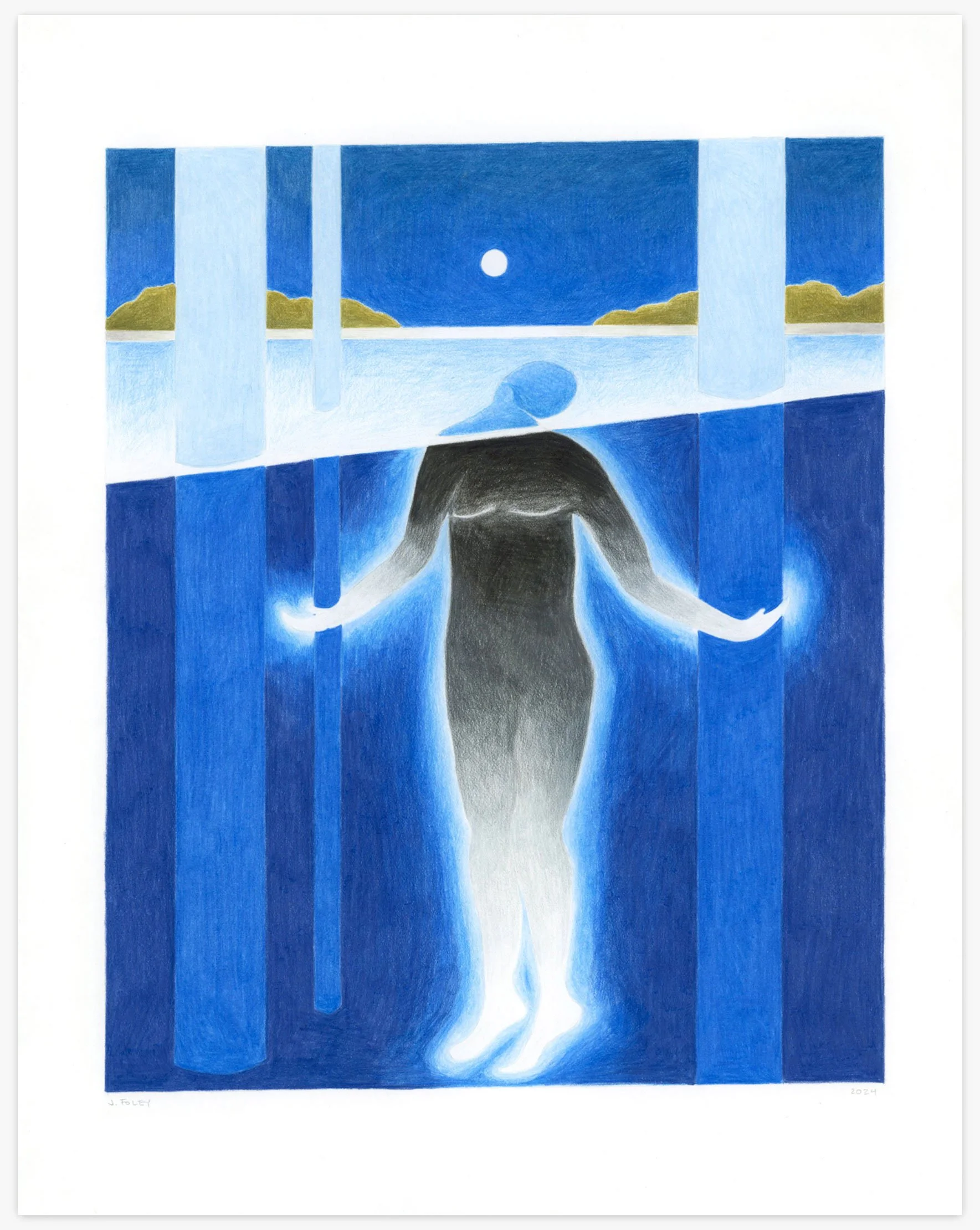  Head Above Water (no. 2)  
14 x 11 inches 
Colored pencil on paper 
2024 [works on paper]