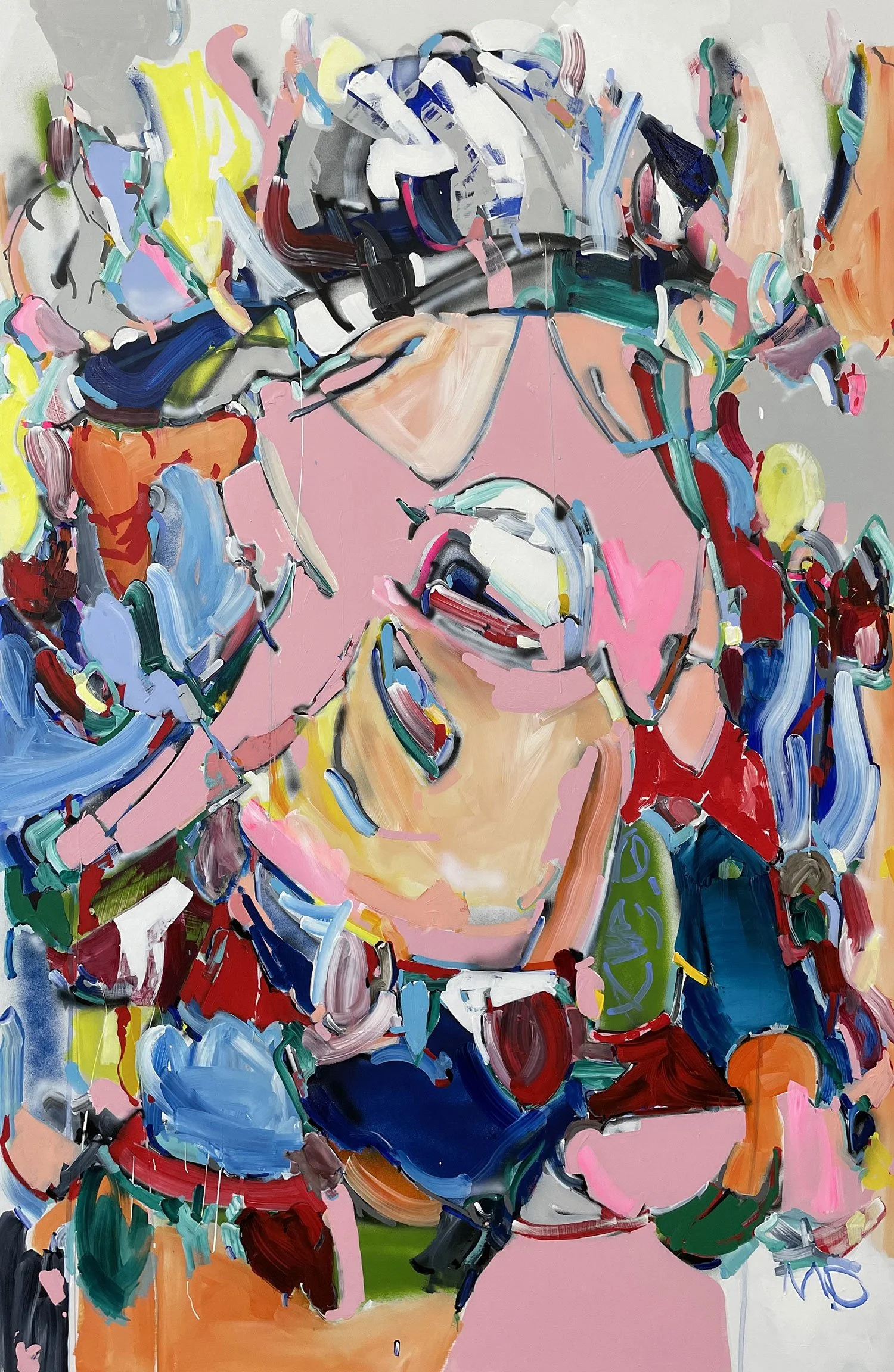  Wobby Sobby (Off the Table?)  
12 x 9 inches 
Acrylic on panel 
2025 [sold]