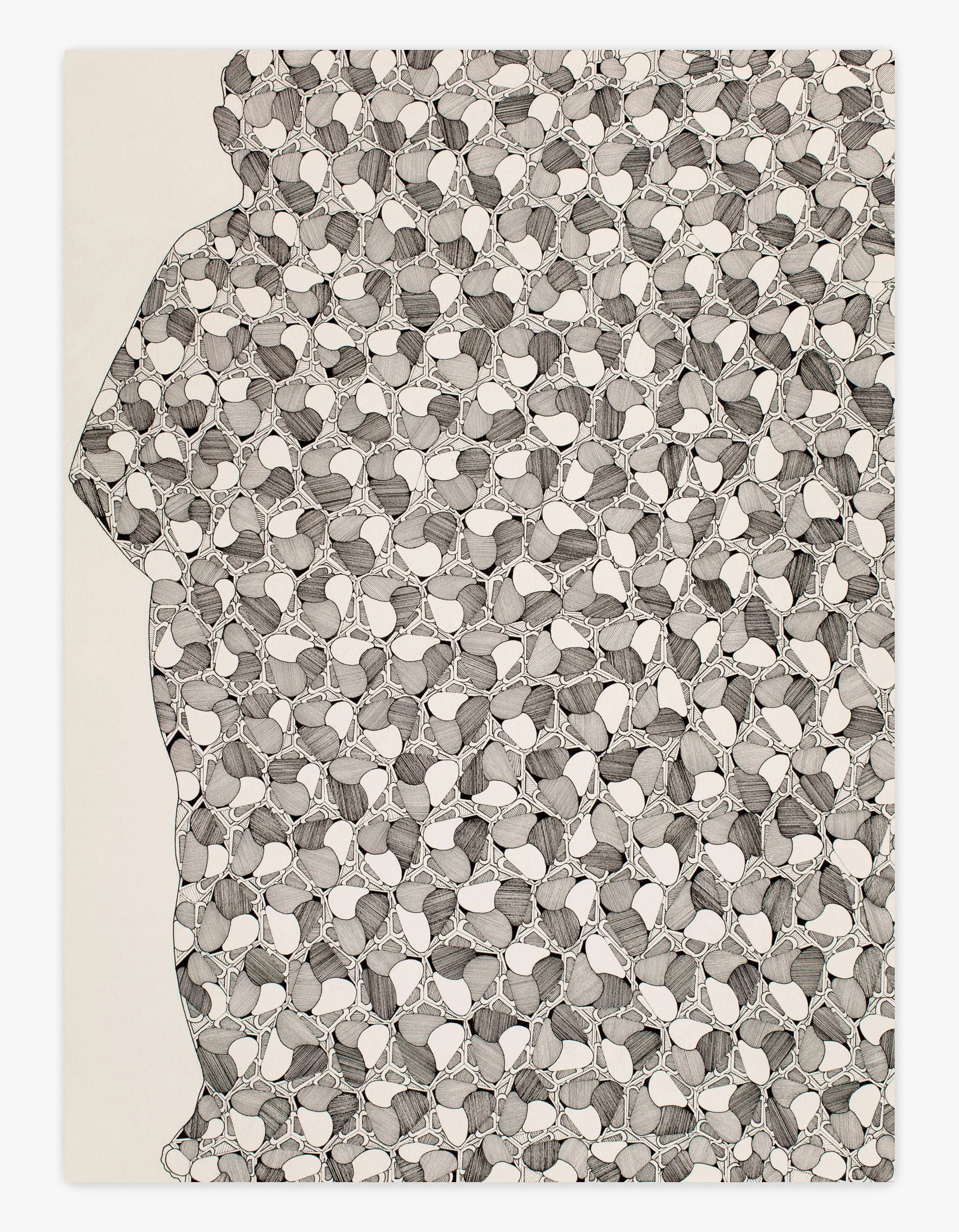  Divided Man Drawing #8  
30 x 22 inches 
Ink on paper 
2016