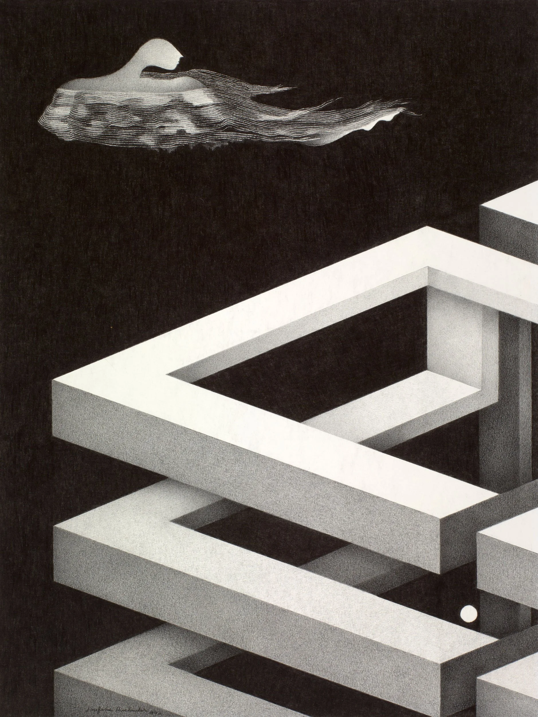  Untitled (from the series La Ciudad)  
20.25 x 14.125 inches 
Graphite on paper 
1974