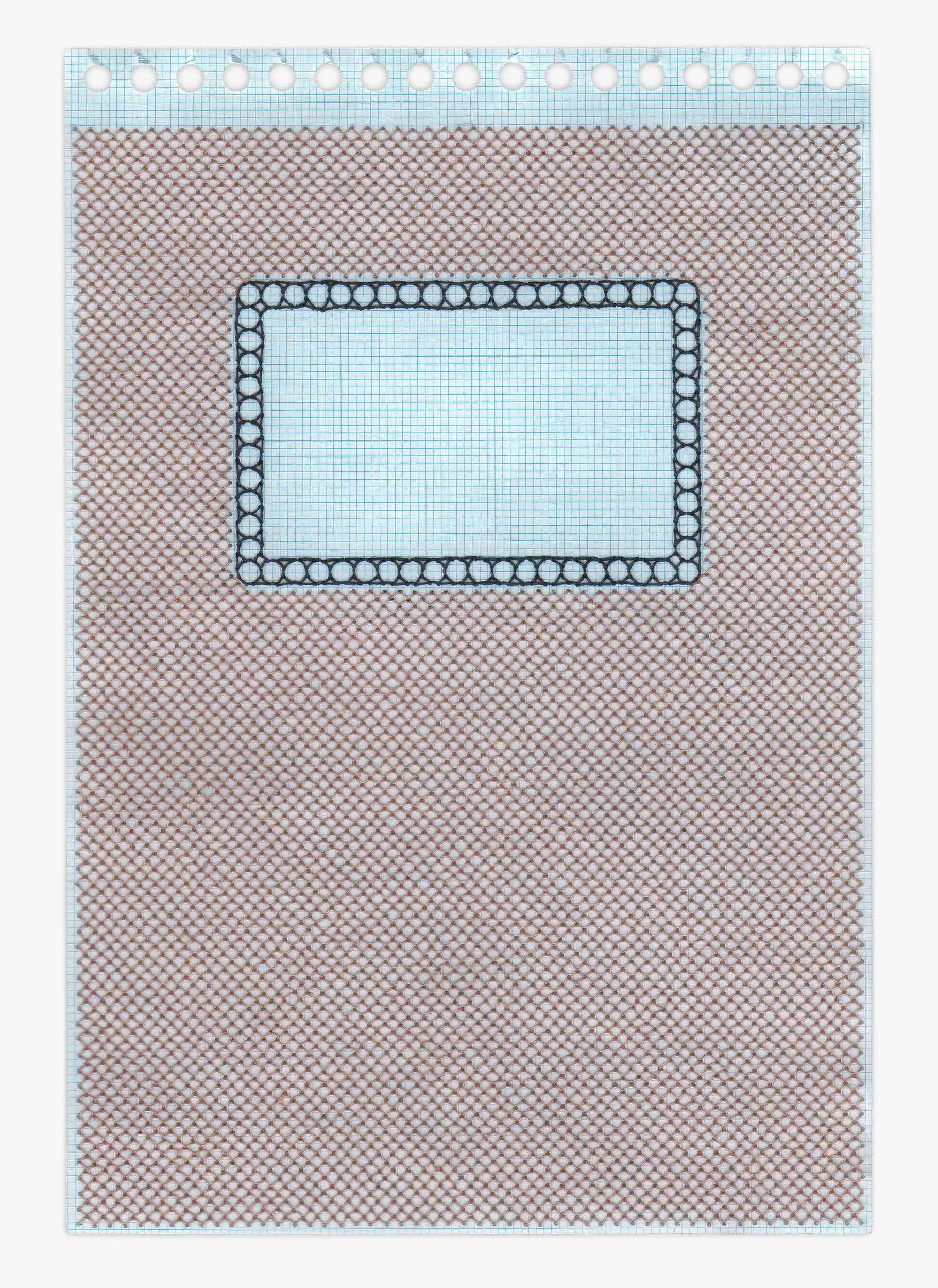  Novella No. 22  
12 x 10.25 inches (framed) 
Thread and graphite on graph paper 
2023