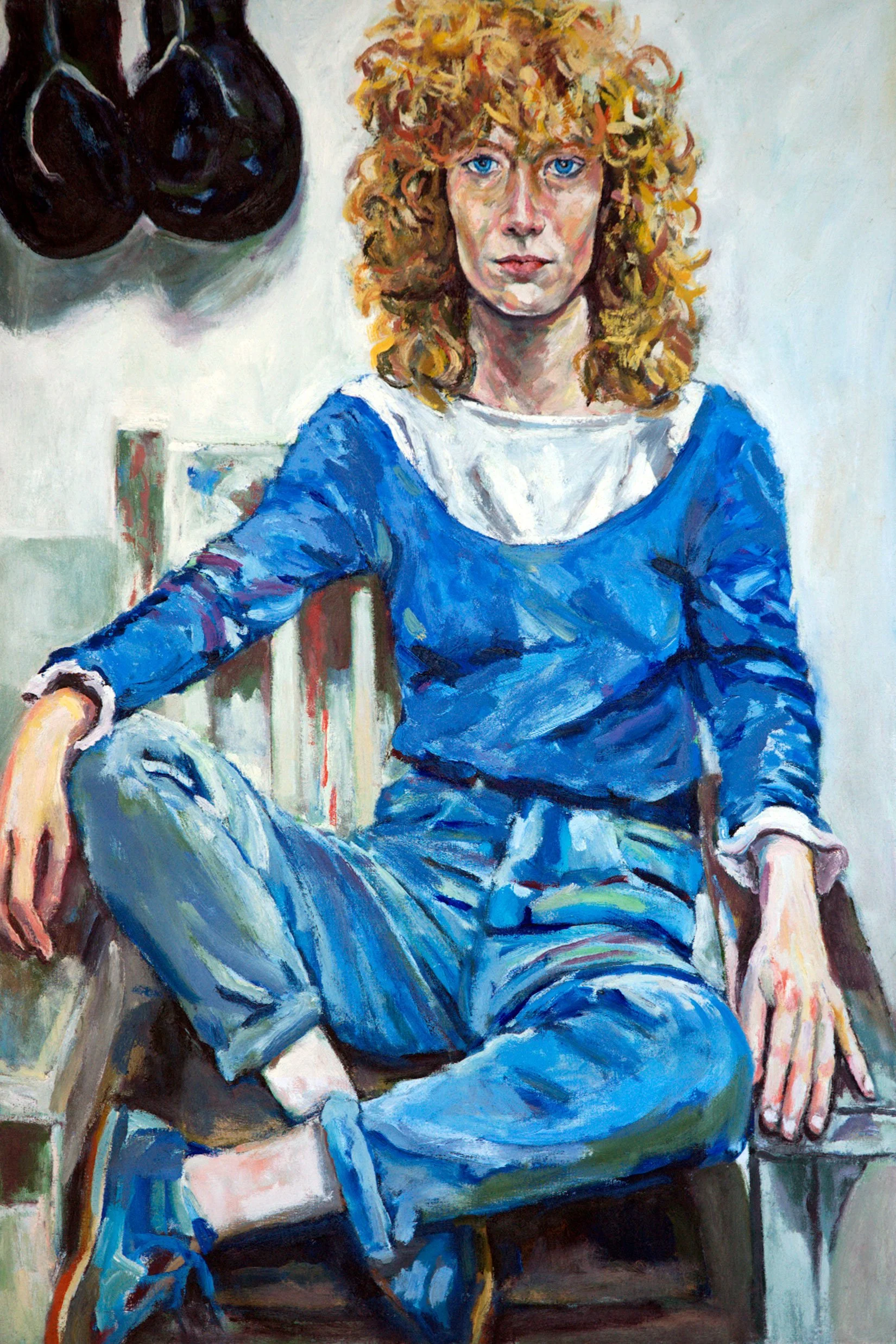  Woman and Boxing Gloves  
36 x 24 inches 
Oil on linen 
1984–85