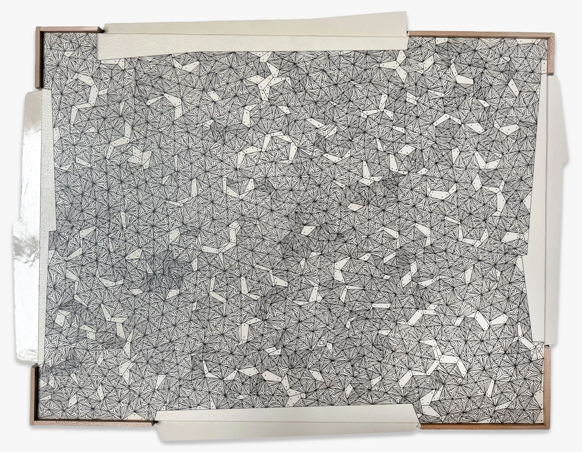  Division Piece #74  
24.5 x 31.75 inches 
Oil on Masonite with wood 
2013