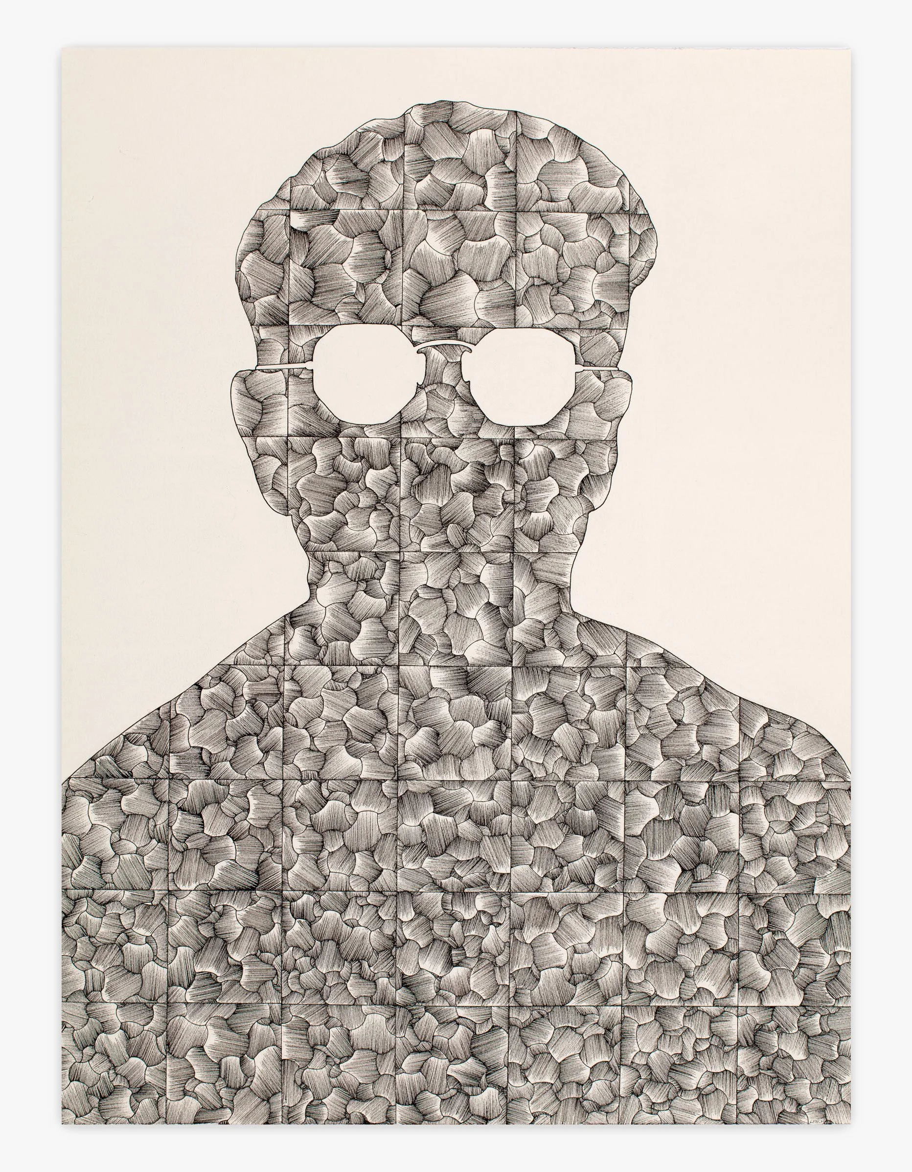  Divided Man Drawing #9  
30 x 22 inches 
Ink on paper 
2016