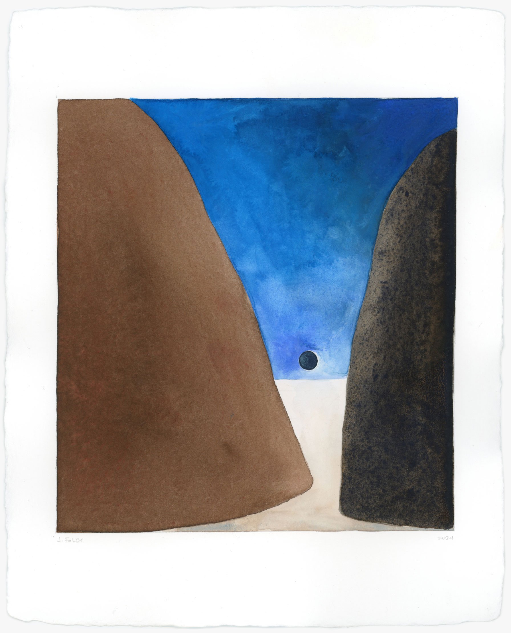  Beyond Two Hills (no. 3)  
10 x 8 inches 
Gouache on paper 
2024