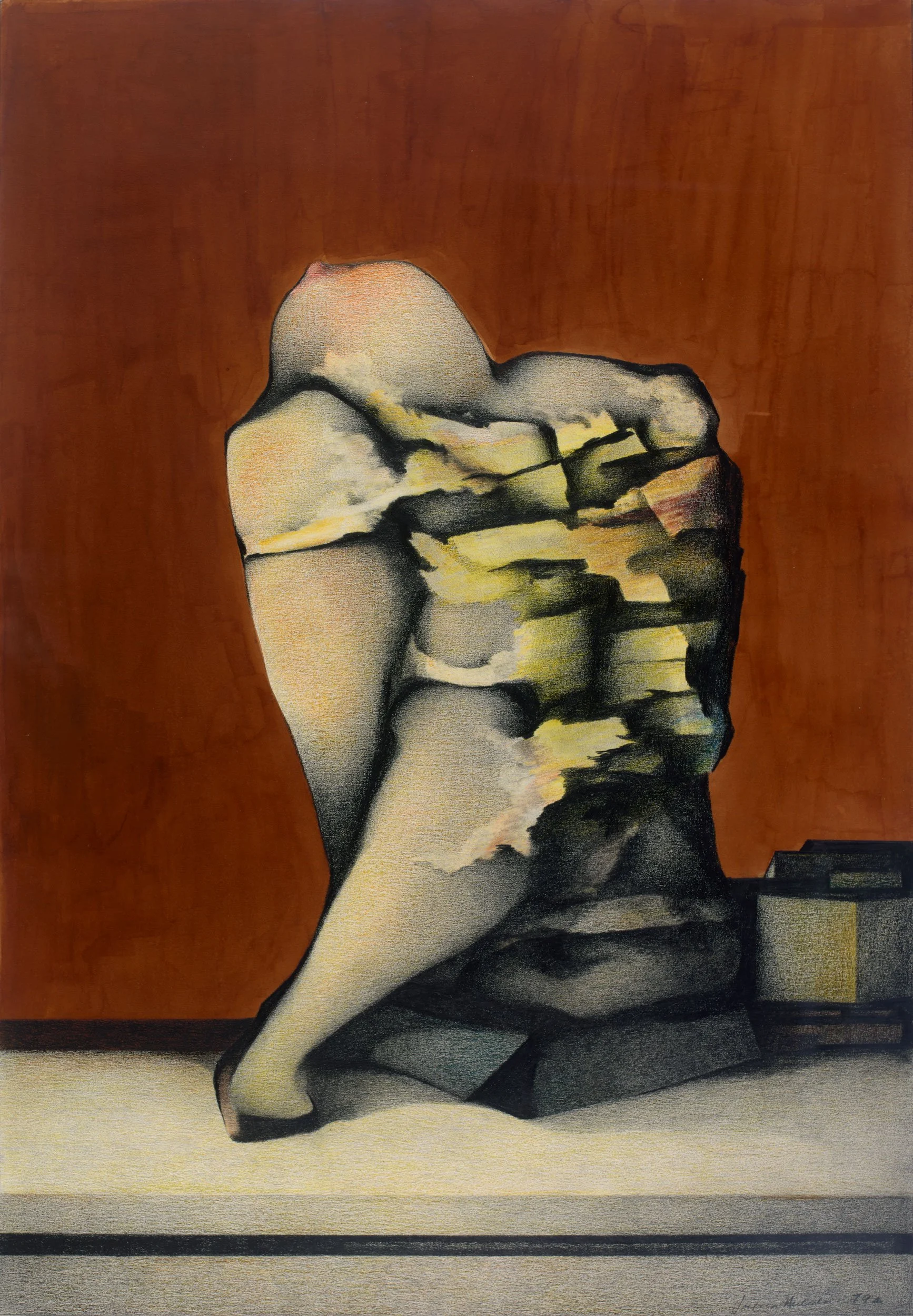  Los Cuerpos (02)  
25.5 x 17.75 inches (artwork) 
34.75 x 26.5 inches (framed) 
Graphite, ink, and colored pencil on paper 
1979