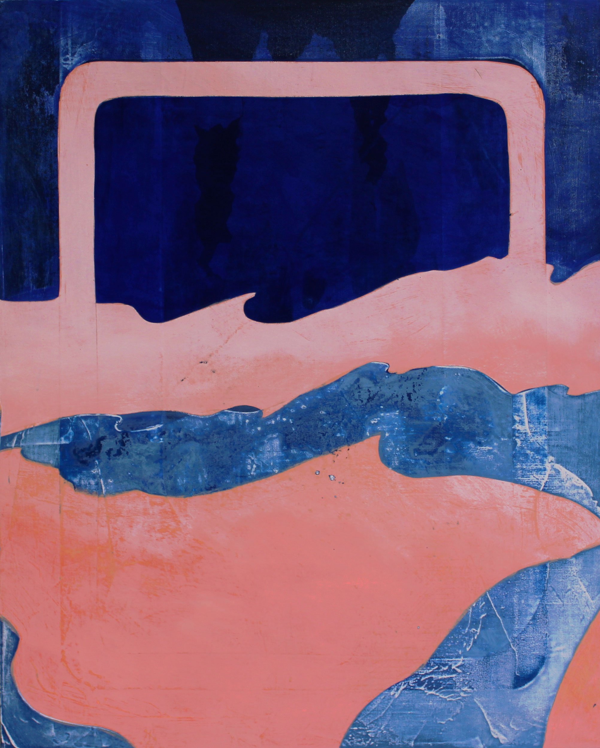 Lydia Kinney 
 Bath  
32.5 x 26.25 inches (framed) 
Acrylic on canvas 
2024