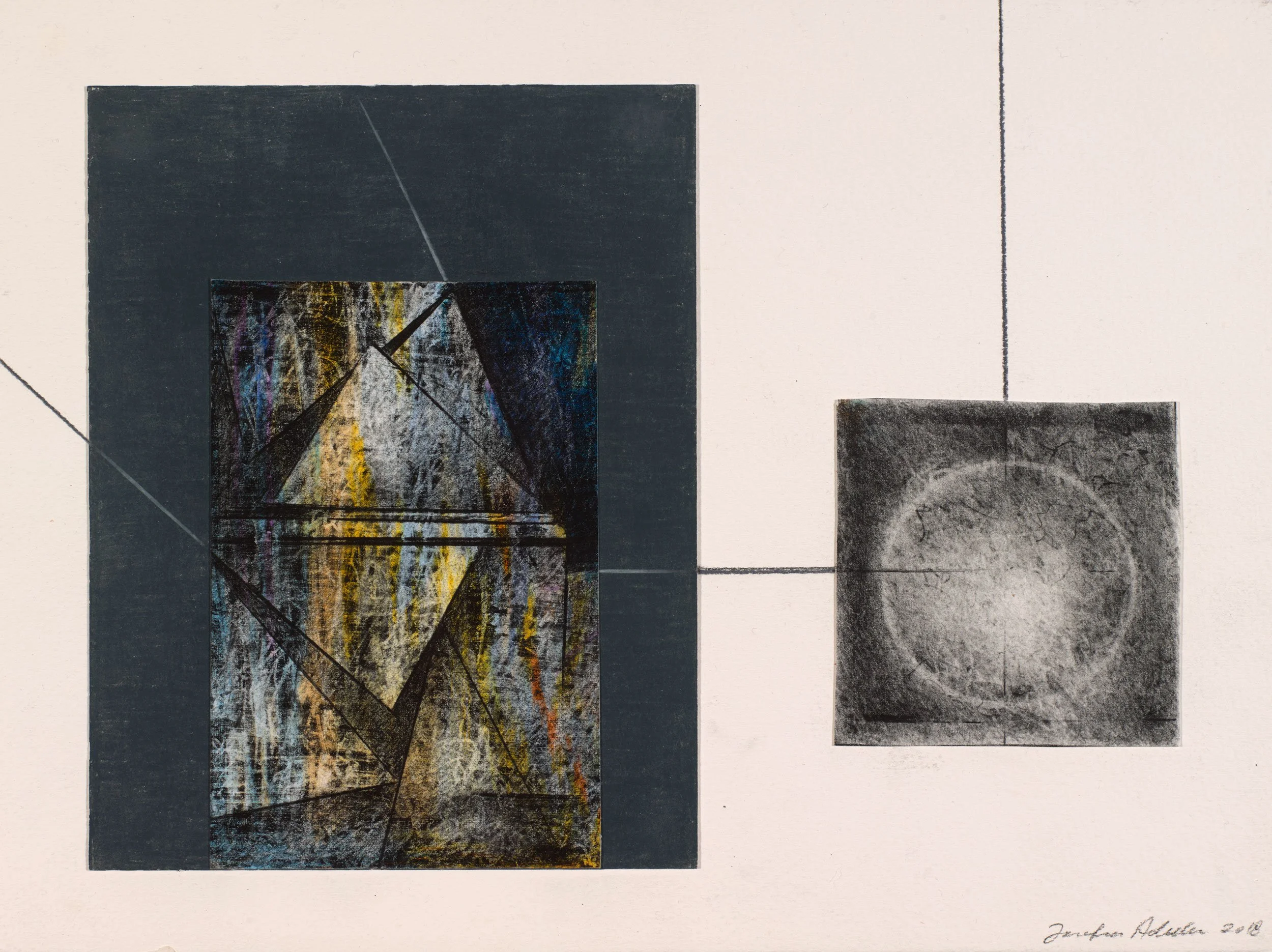  Untitled (from the series Enigma)  
11.125 x 14.875 inches 
Collage, graphite and colored pencil on paper 
2018