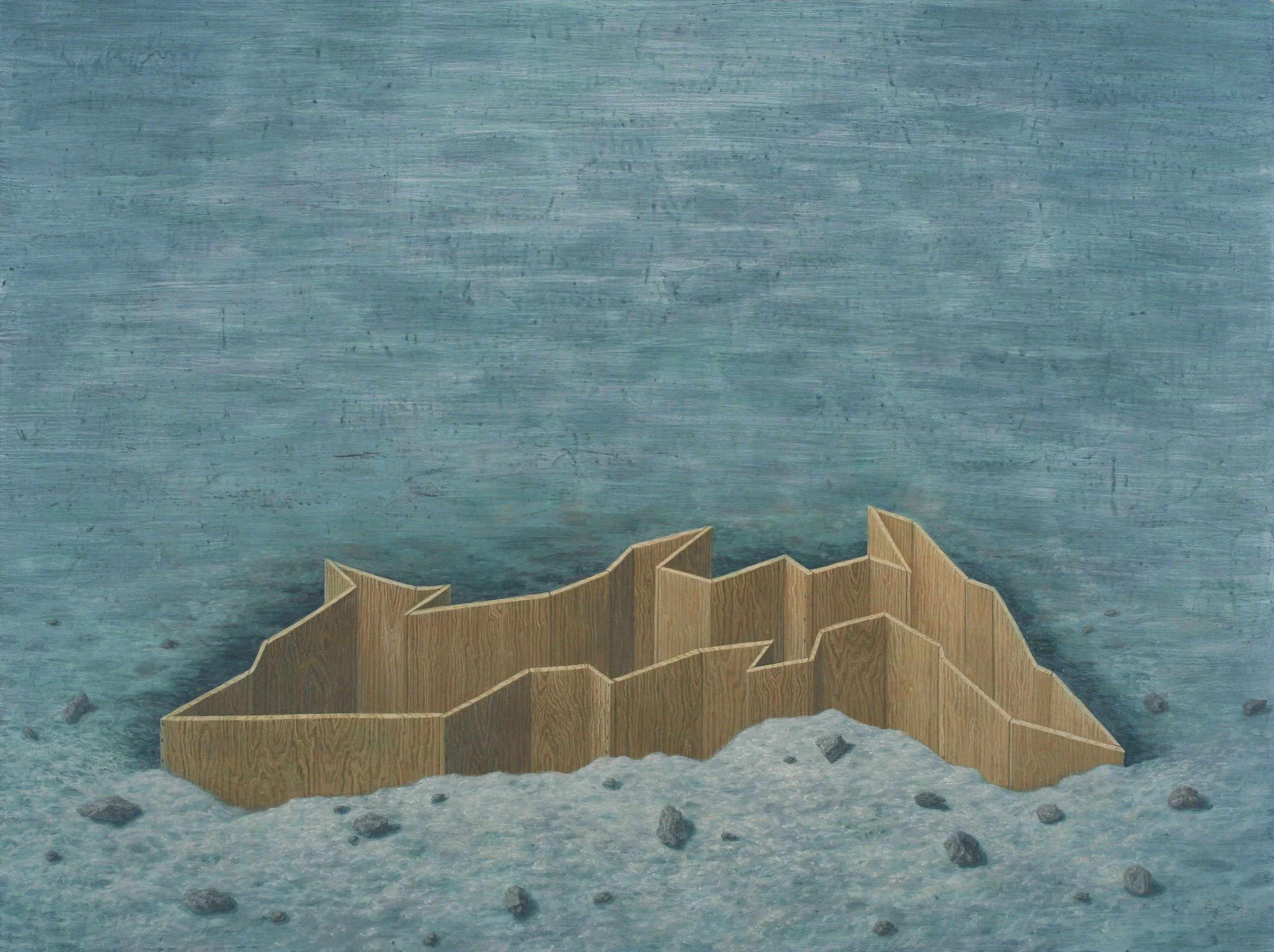  Giotto's Hole  
12 x 16 inches 
Egg tempera on MDF 
2015