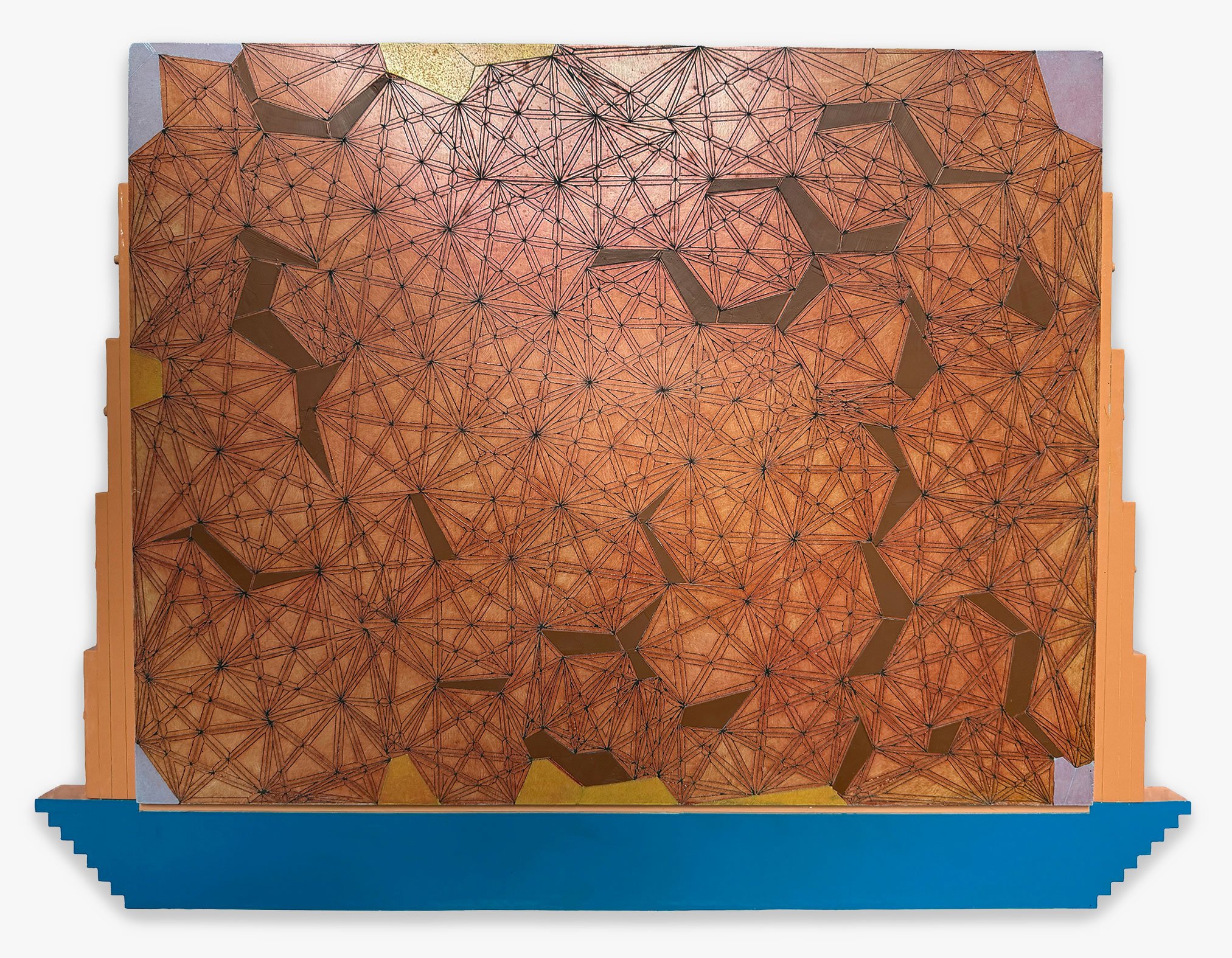  Division Piece #66 (Abydos)  
18 x 22.5 inches 
Oil on Masonite with wood 
2013